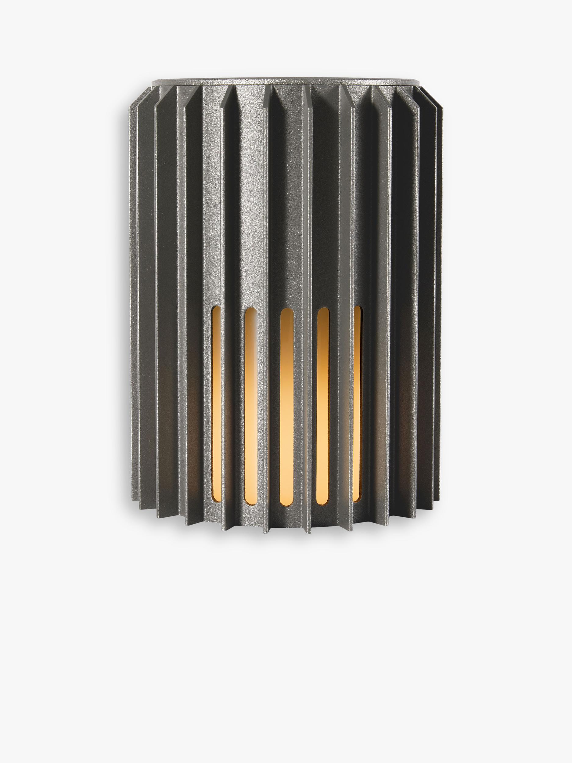 Nordlux Aludra ribbed wall light anthracite, UK version