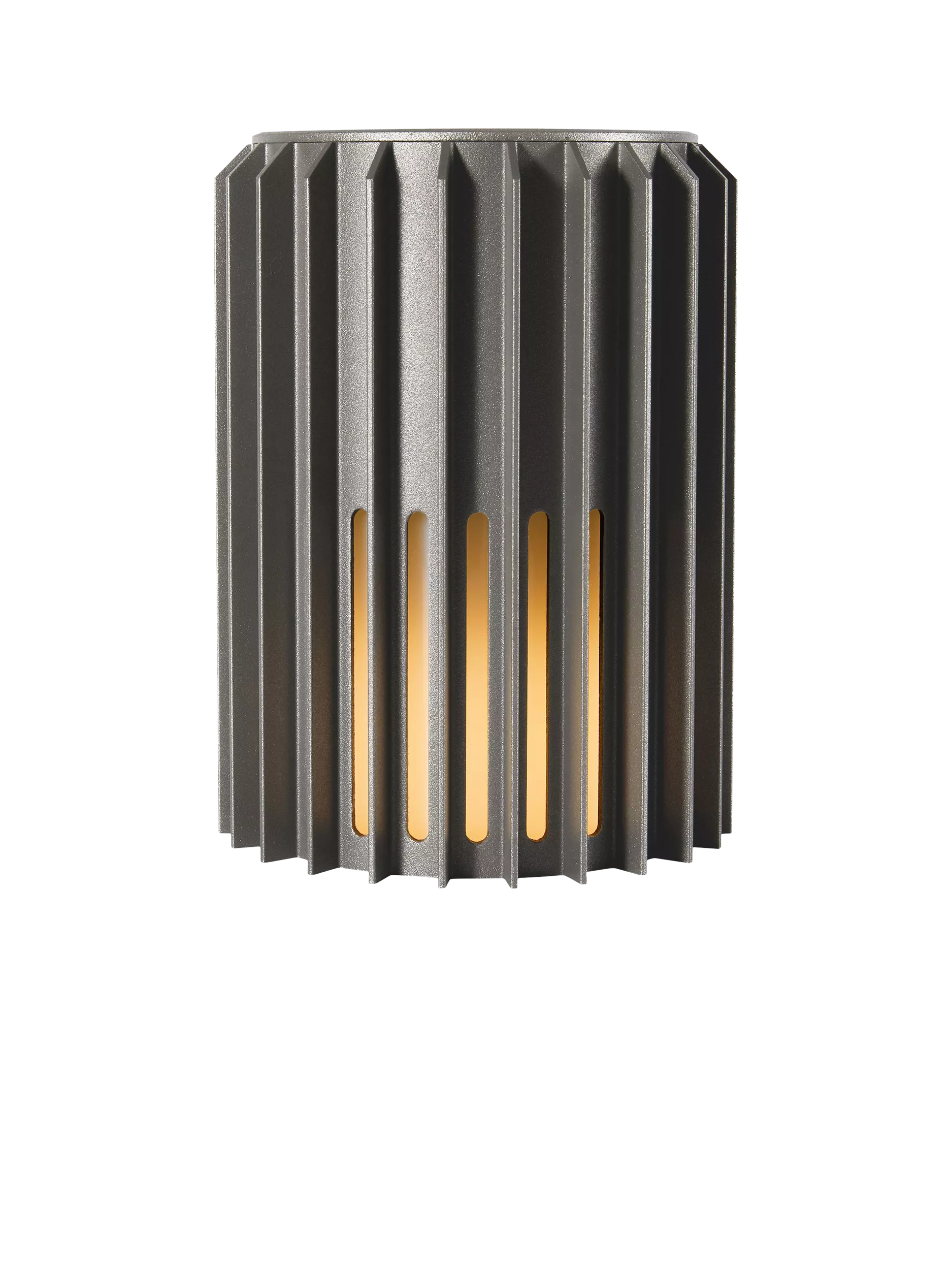 Nordlux Aludra ribbed wall light anthracite, UK version