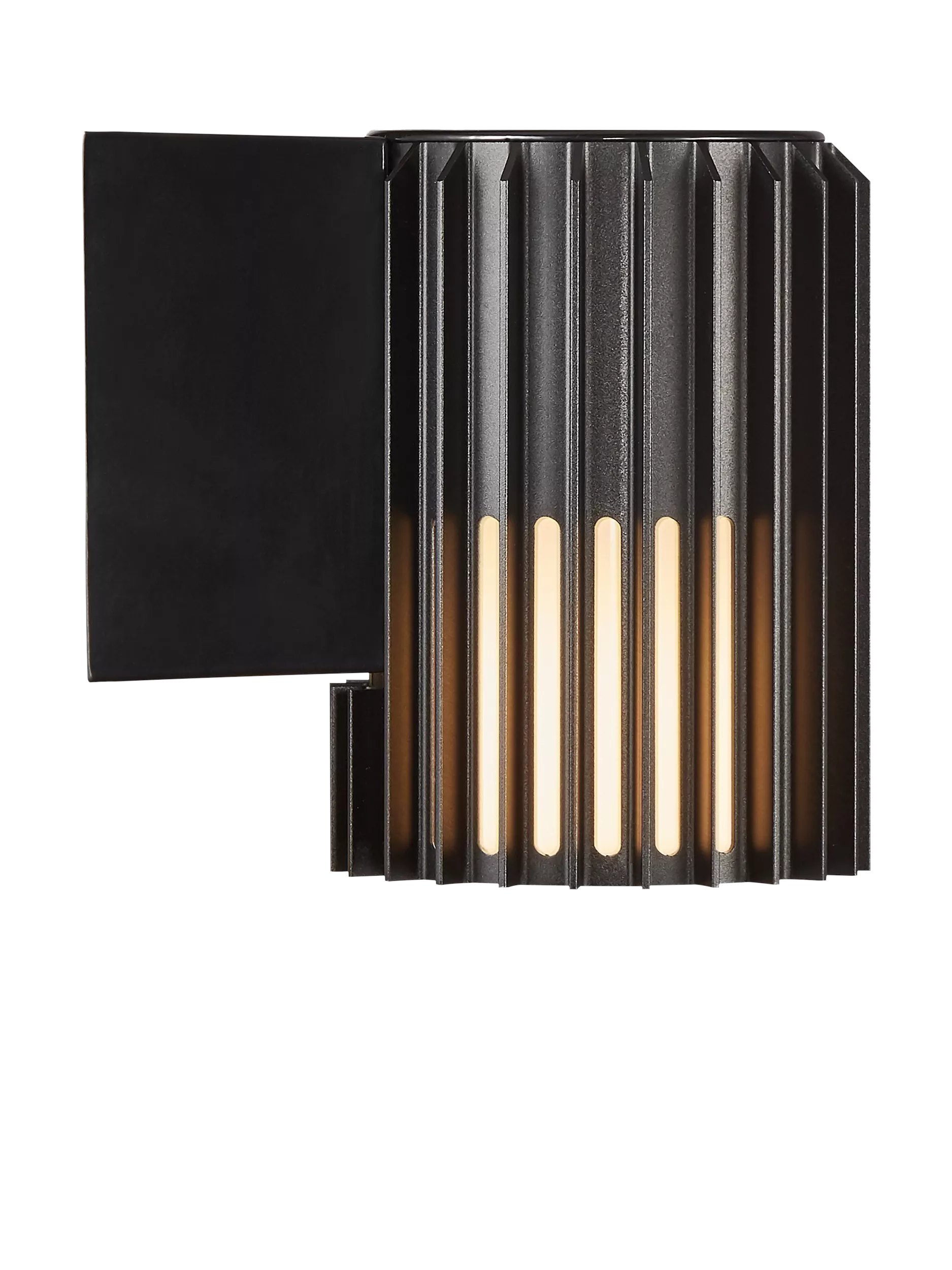Nordlux Aludra ribbed outdoor wall light (British brand)