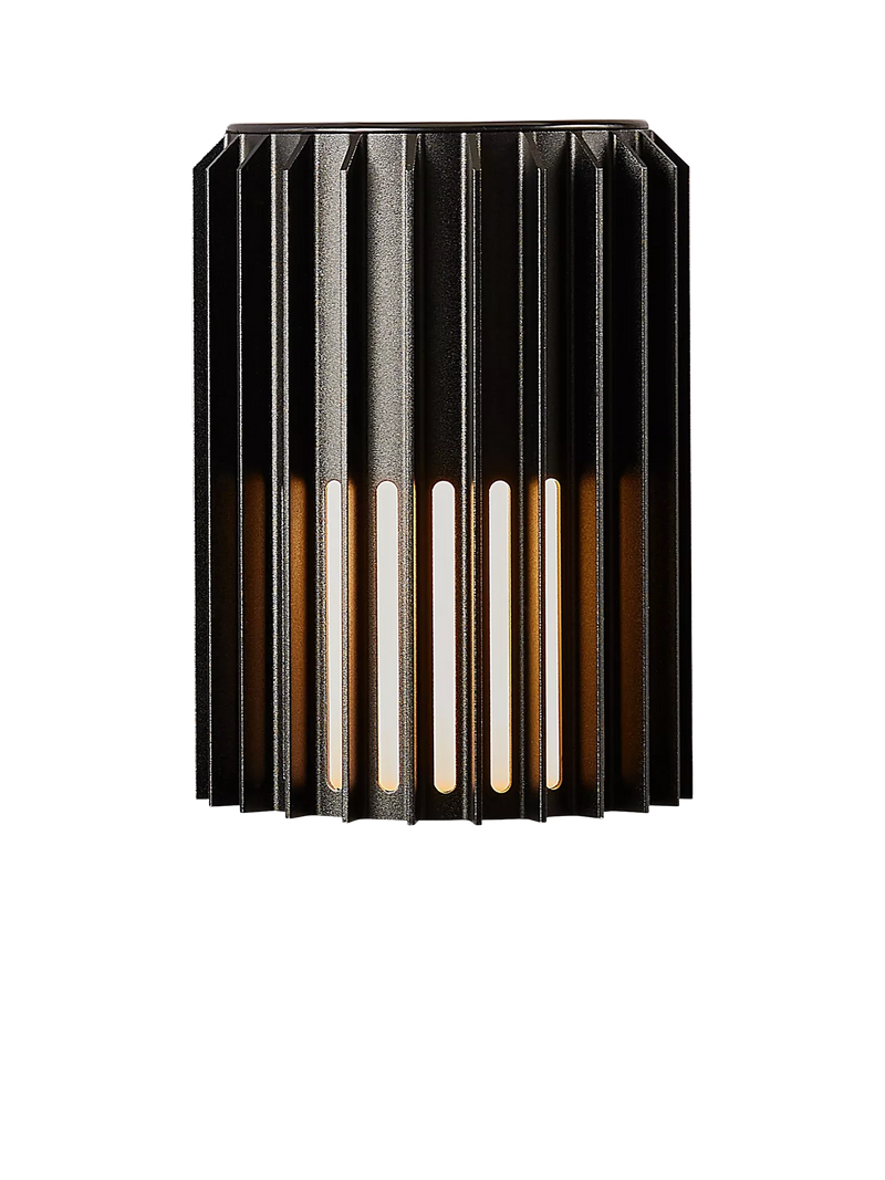 Nordlux Aludra ribbed outdoor wall light (British brand)