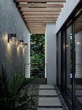 Nordlux Aludra ribbed outdoor wall light (British brand)