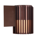 Nordlux Aludra ribbed outdoor wall light brown, (British brand)