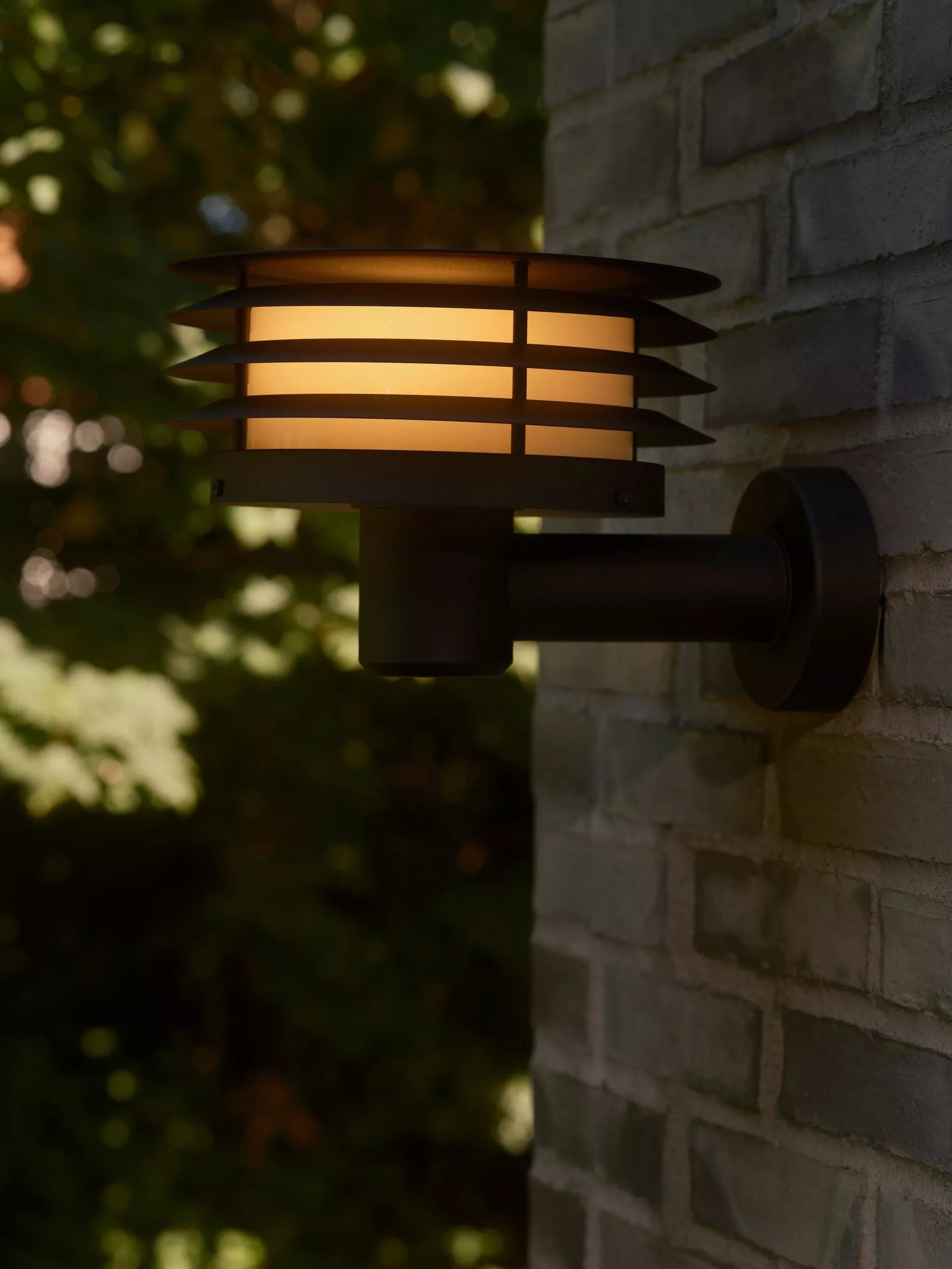Nordlux Cirella black outdoor wall light 31.5cm (British brand)