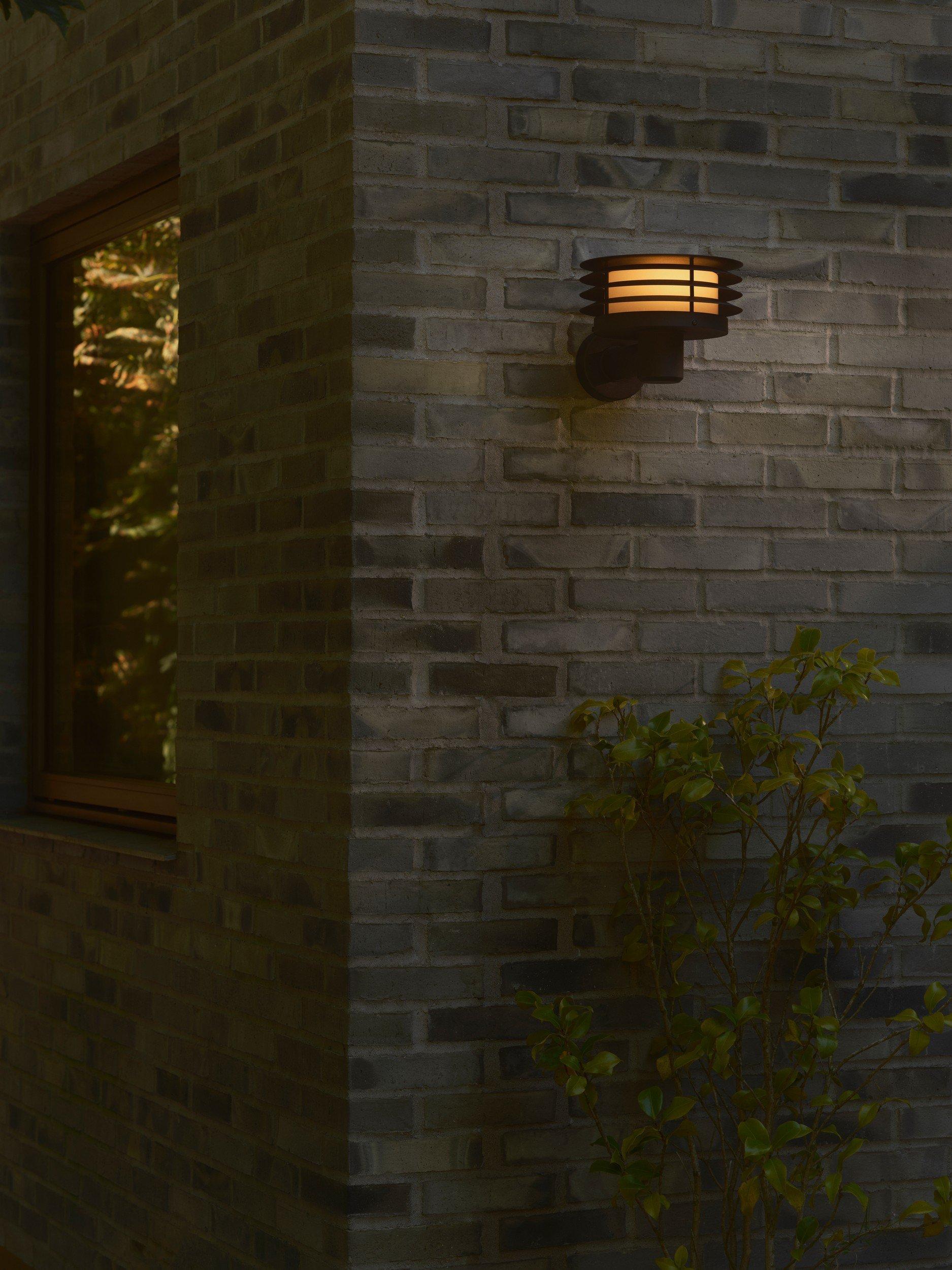Nordlux Cirella black outdoor wall light 31.5cm (British brand)