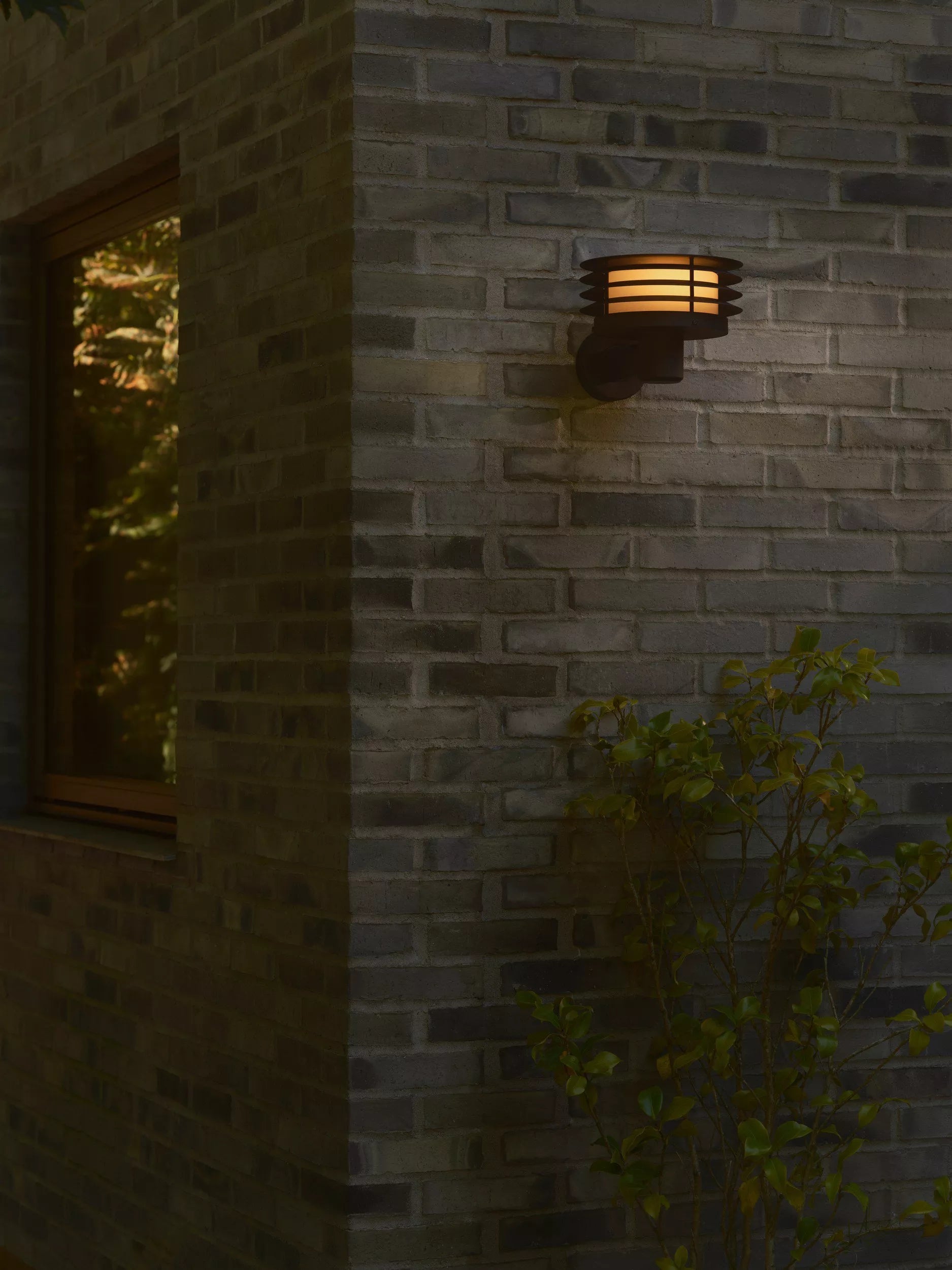 Nordlux Cirella black outdoor wall light 31.5cm (British brand)