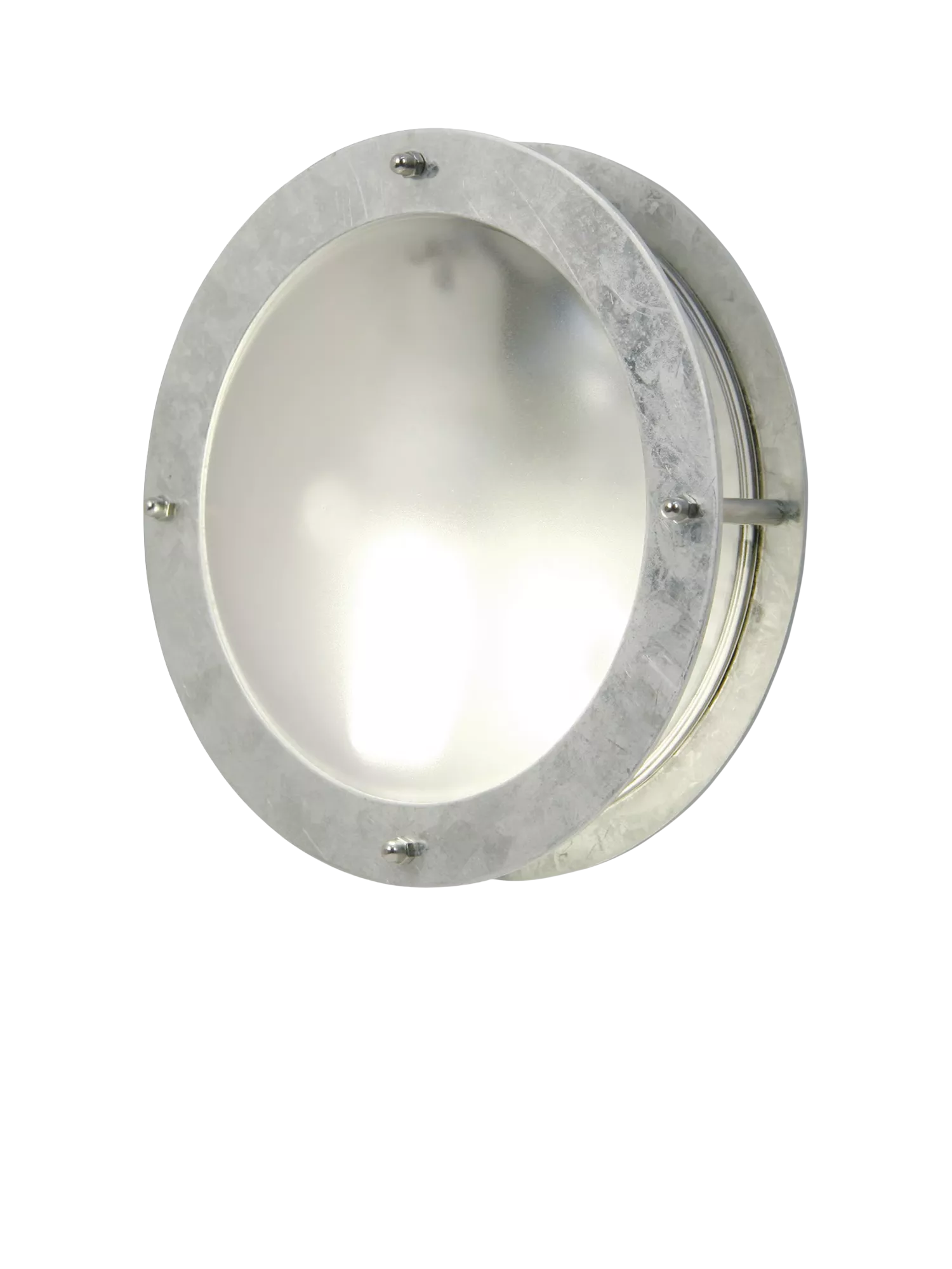 Nordlux Malte round outdoor wall light galvanised steel, imported from the UK