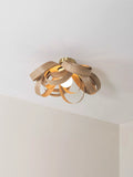 Tom Raffield Skipper semi flush ceiling light oak 46cm (British brand)