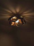 Tom Raffield Skipper ceiling light 46cm walnut, imported from the UK