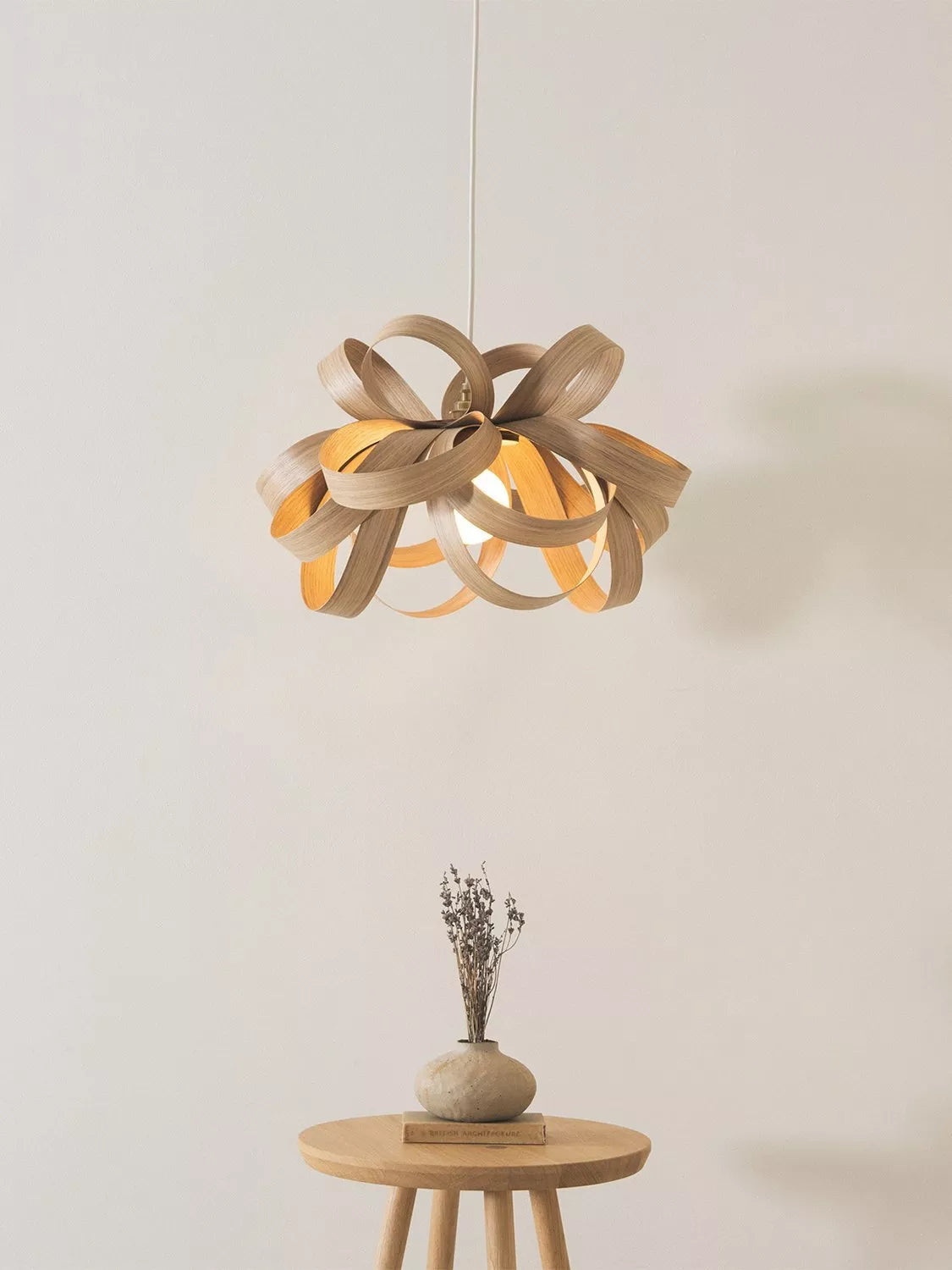 Tom Raffield Skipper pendant ceiling light 46cm oak (British brand)