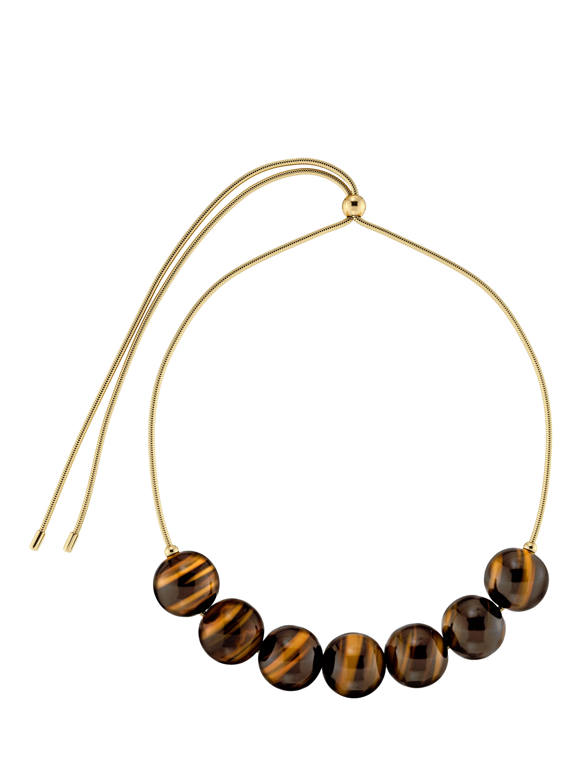 EDBLAD beaded necklace gold tiger's eye 70cm, UK version
