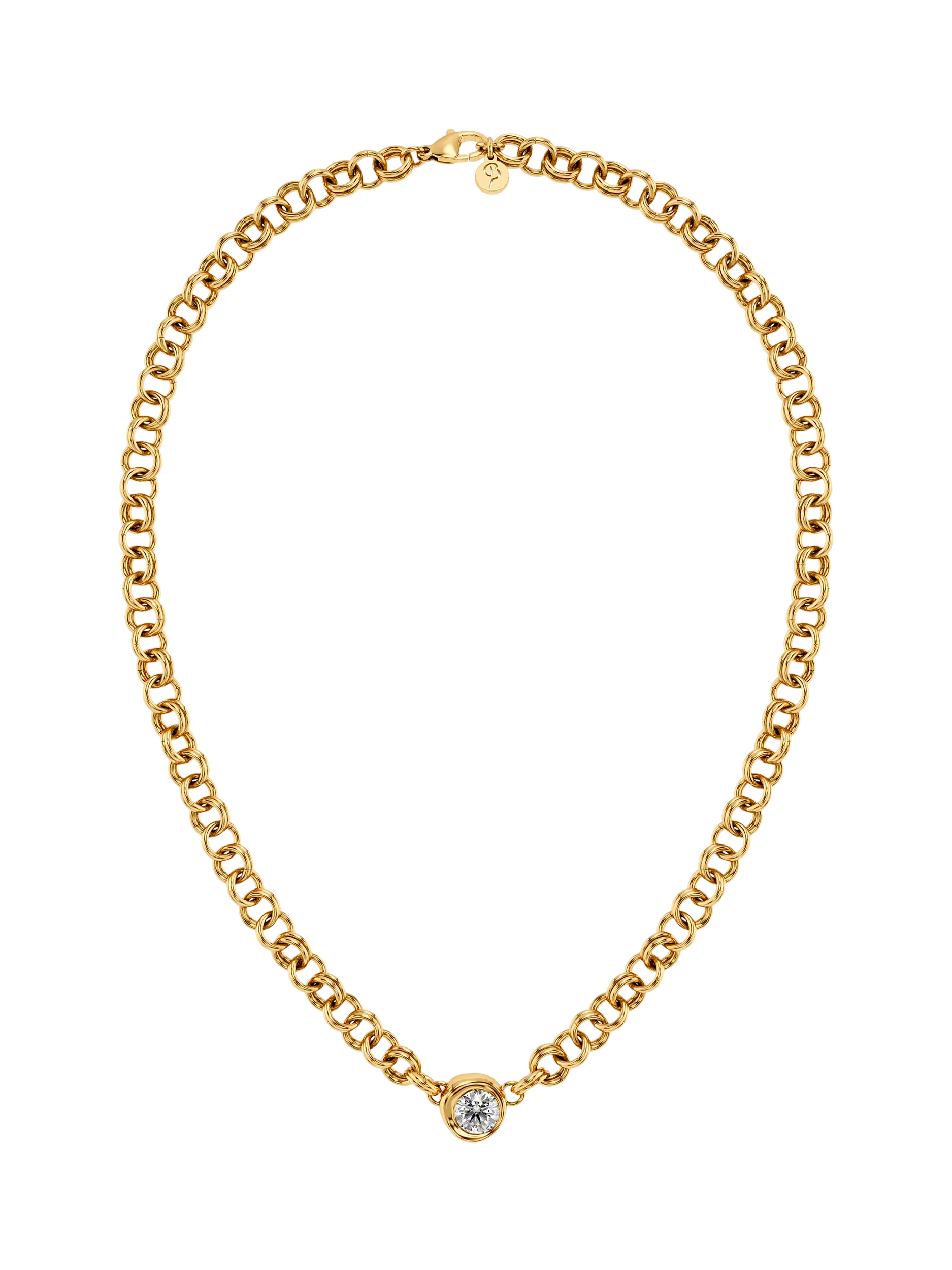 EDBLAD gold crystal chunky chain necklace - British product