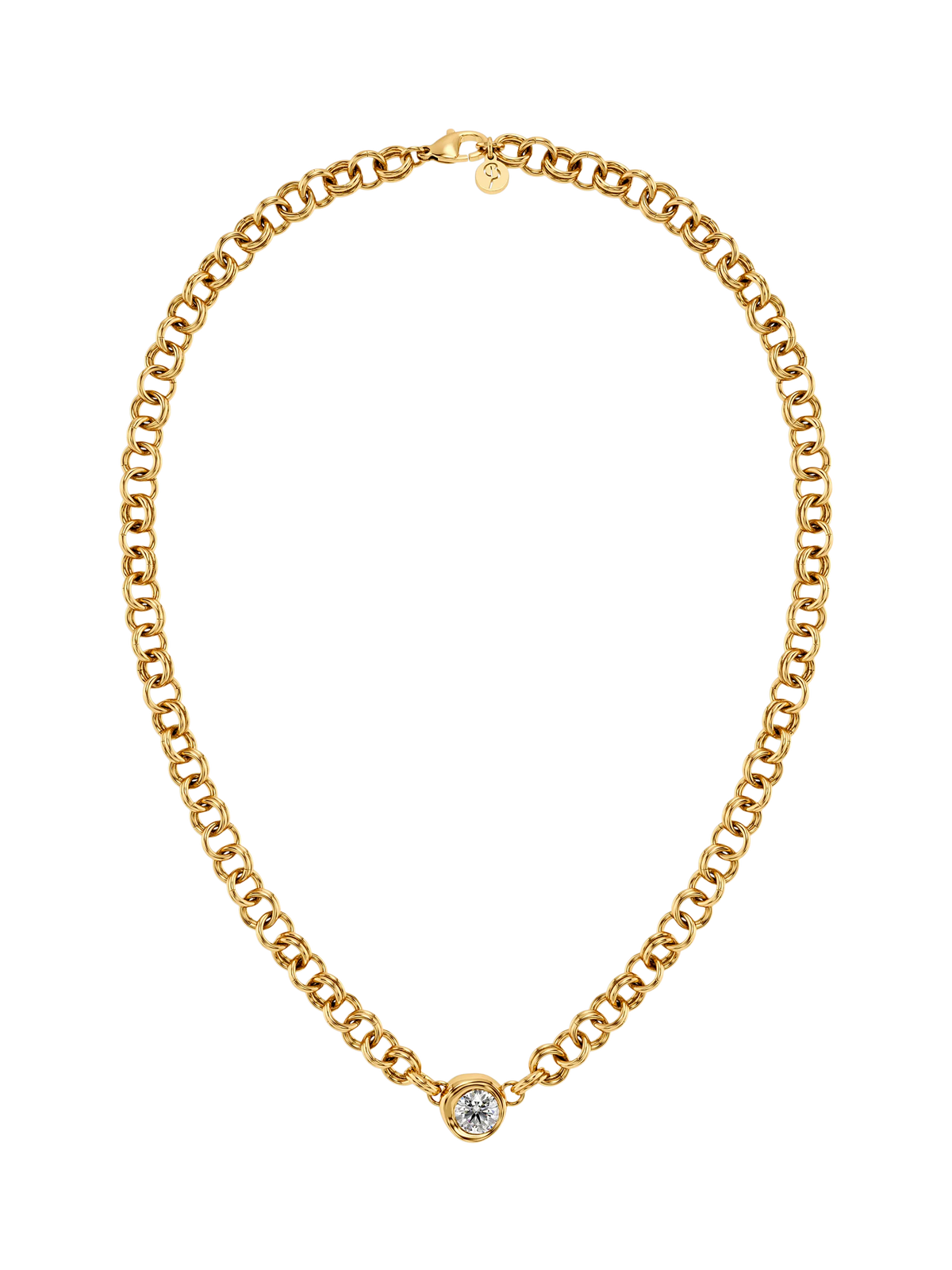 EDBLAD gold crystal chunky chain necklace - British product