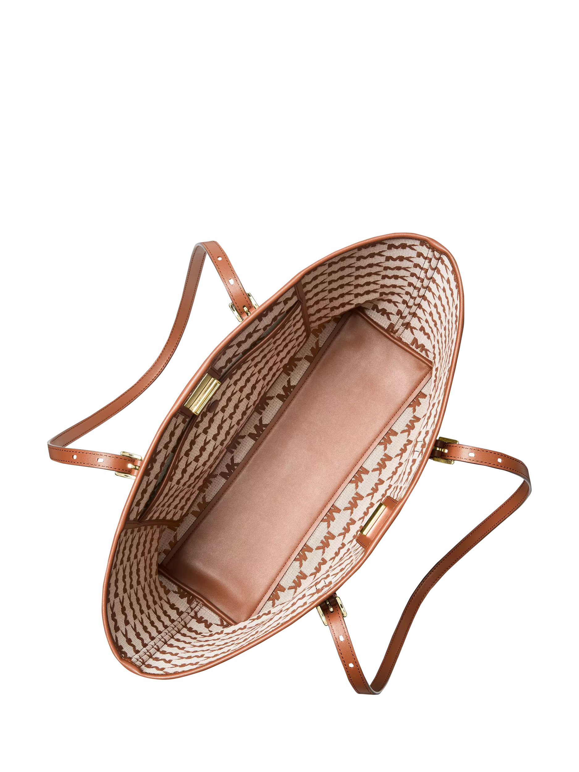 Michael Kors striped tote bag luggage tan (British brand)