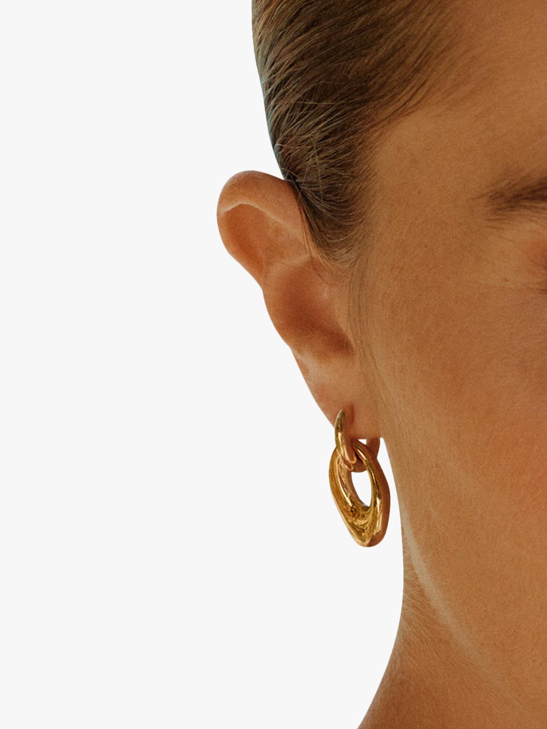 EDBLAD Azura sculpted open hoop earrings 14mm, UK version