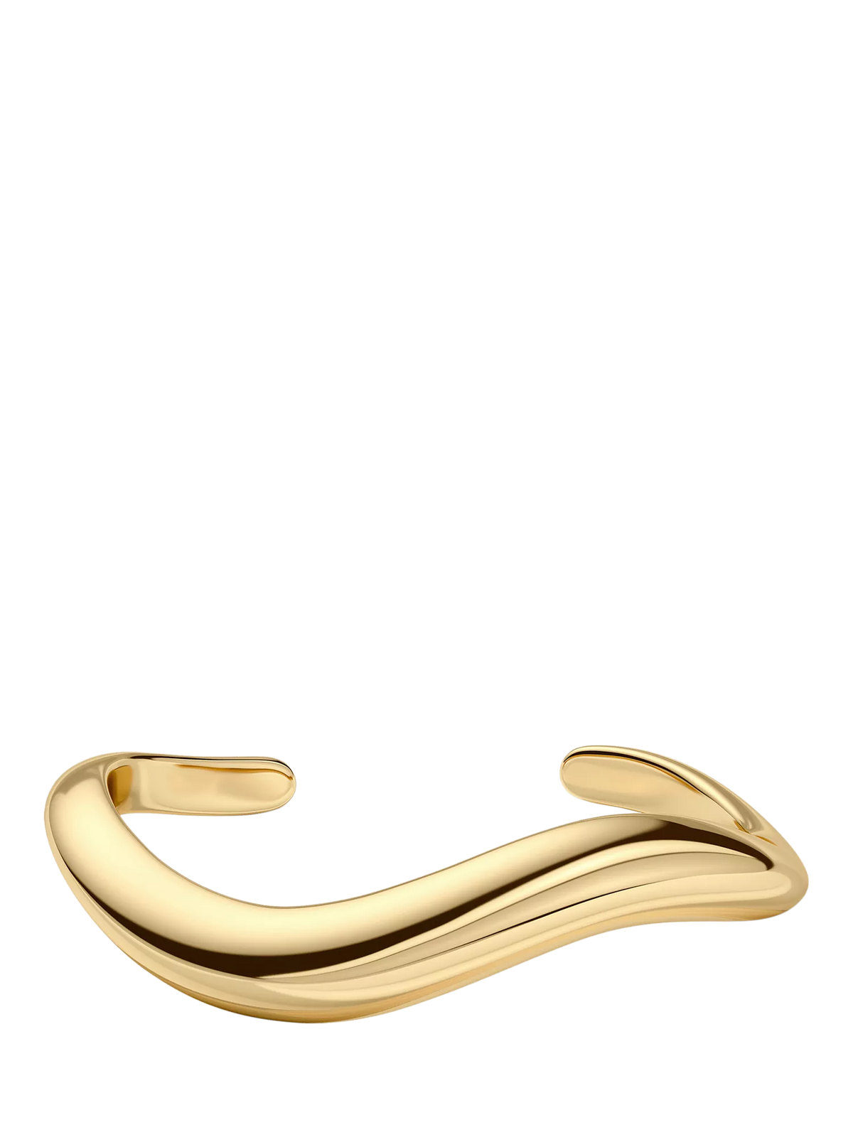 EDBLAD Azura sculpted open bangle gold plated (British brand)