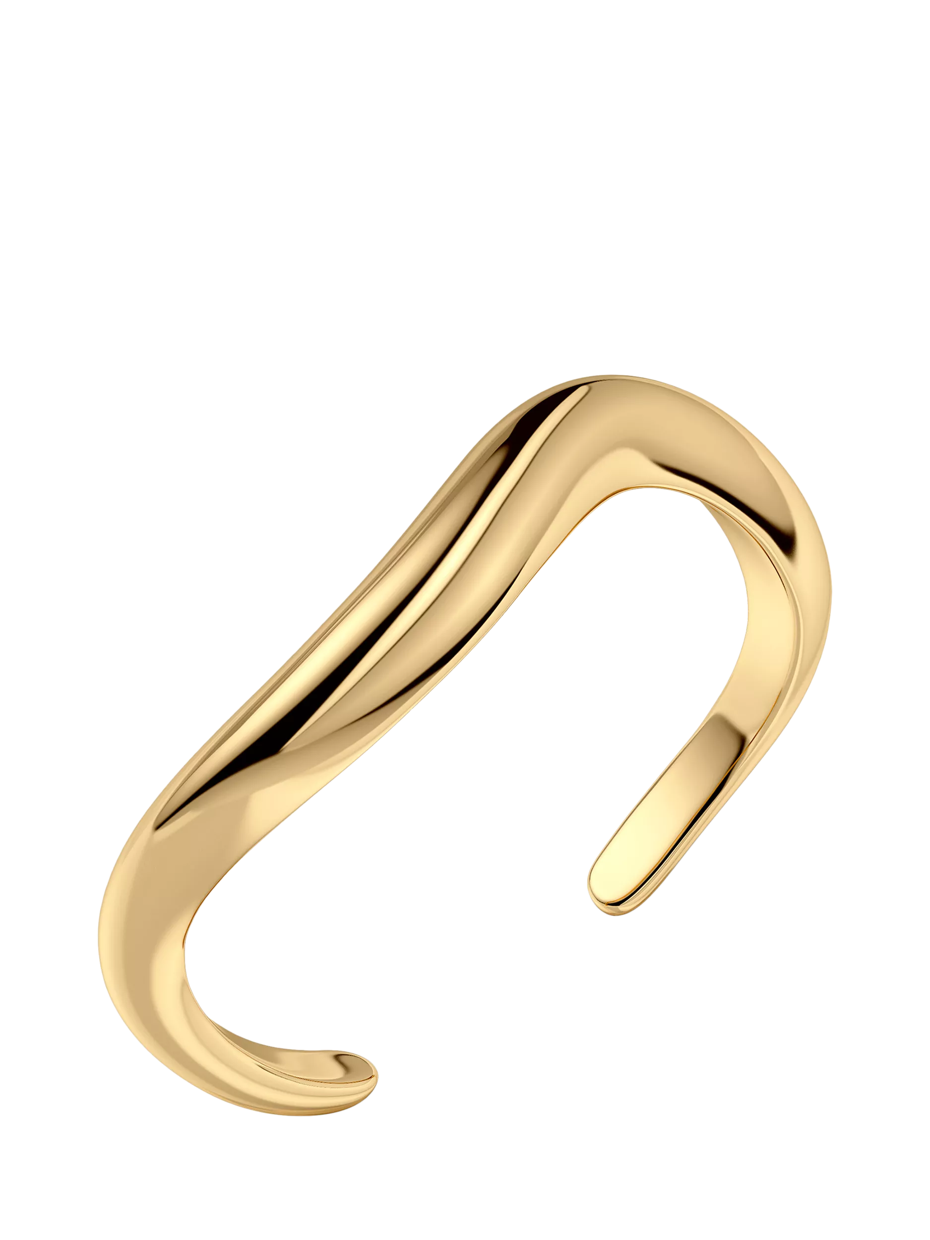 EDBLAD Azura sculpted open bangle gold plated (British brand)