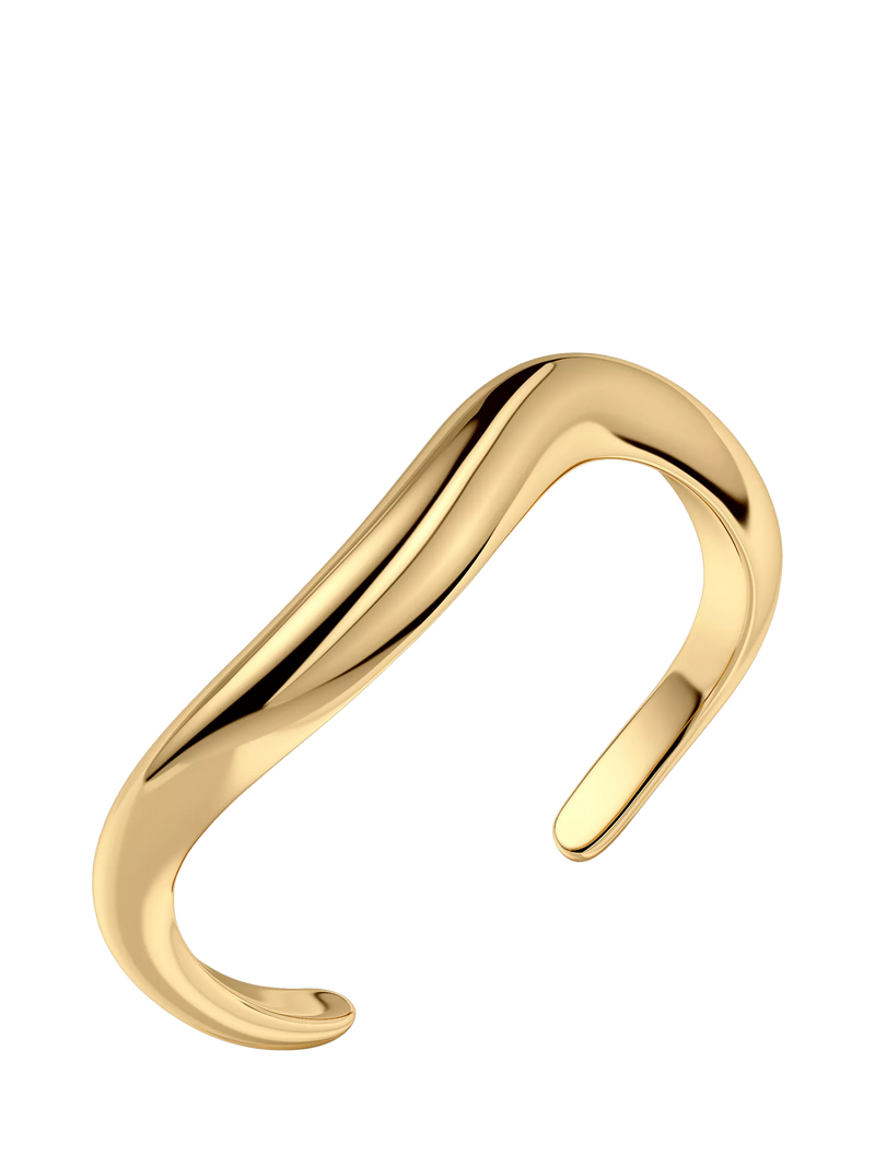 EDBLAD Azura sculpted open bangle gold plated (British brand)