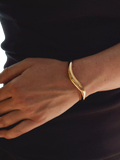 EDBLAD Azura sculpted open bangle gold plated (British brand)