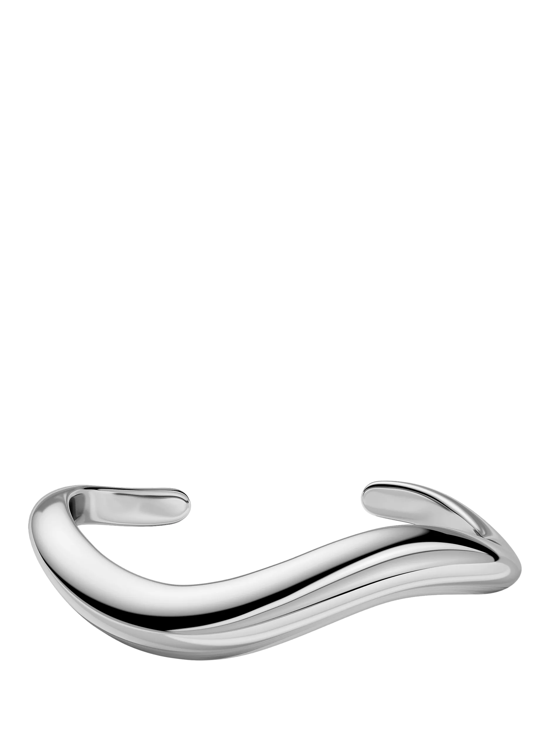 EDBLAD Azura sculpted open bangle stainless steel (British brand)