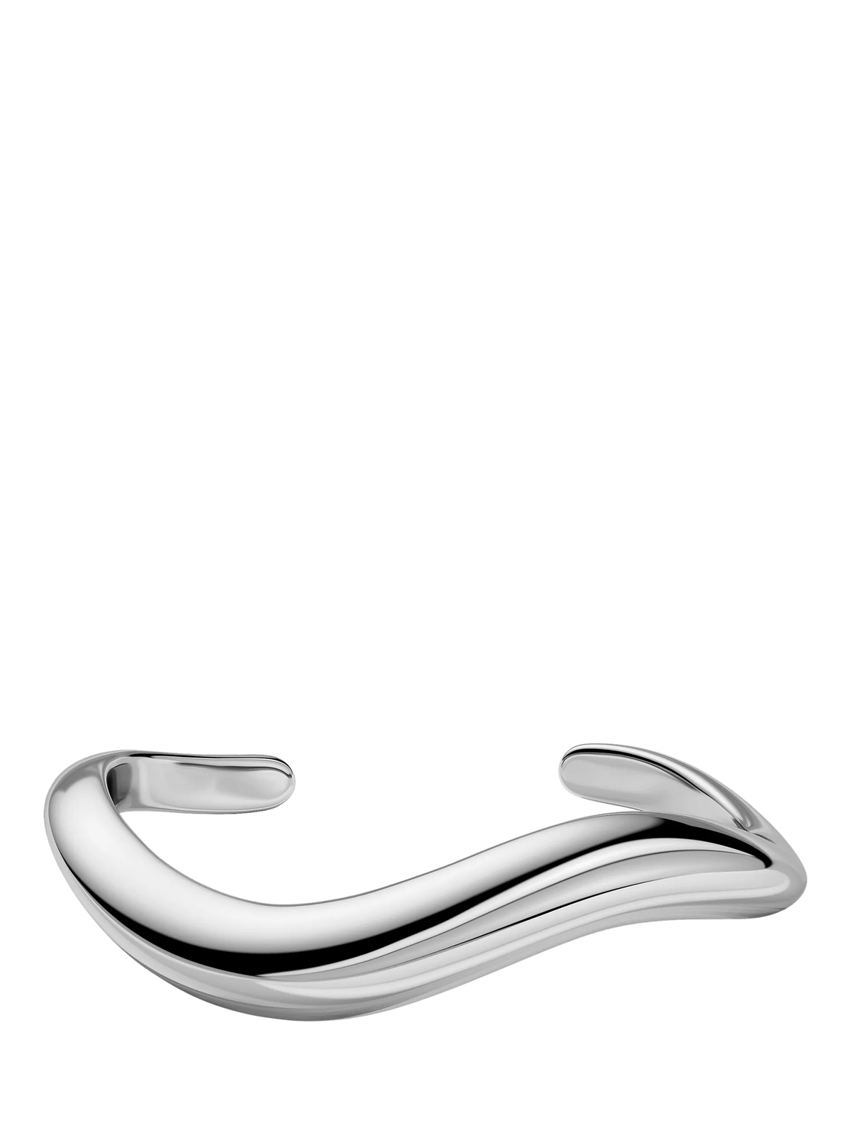 EDBLAD Azura sculpted open bangle stainless steel (British brand)