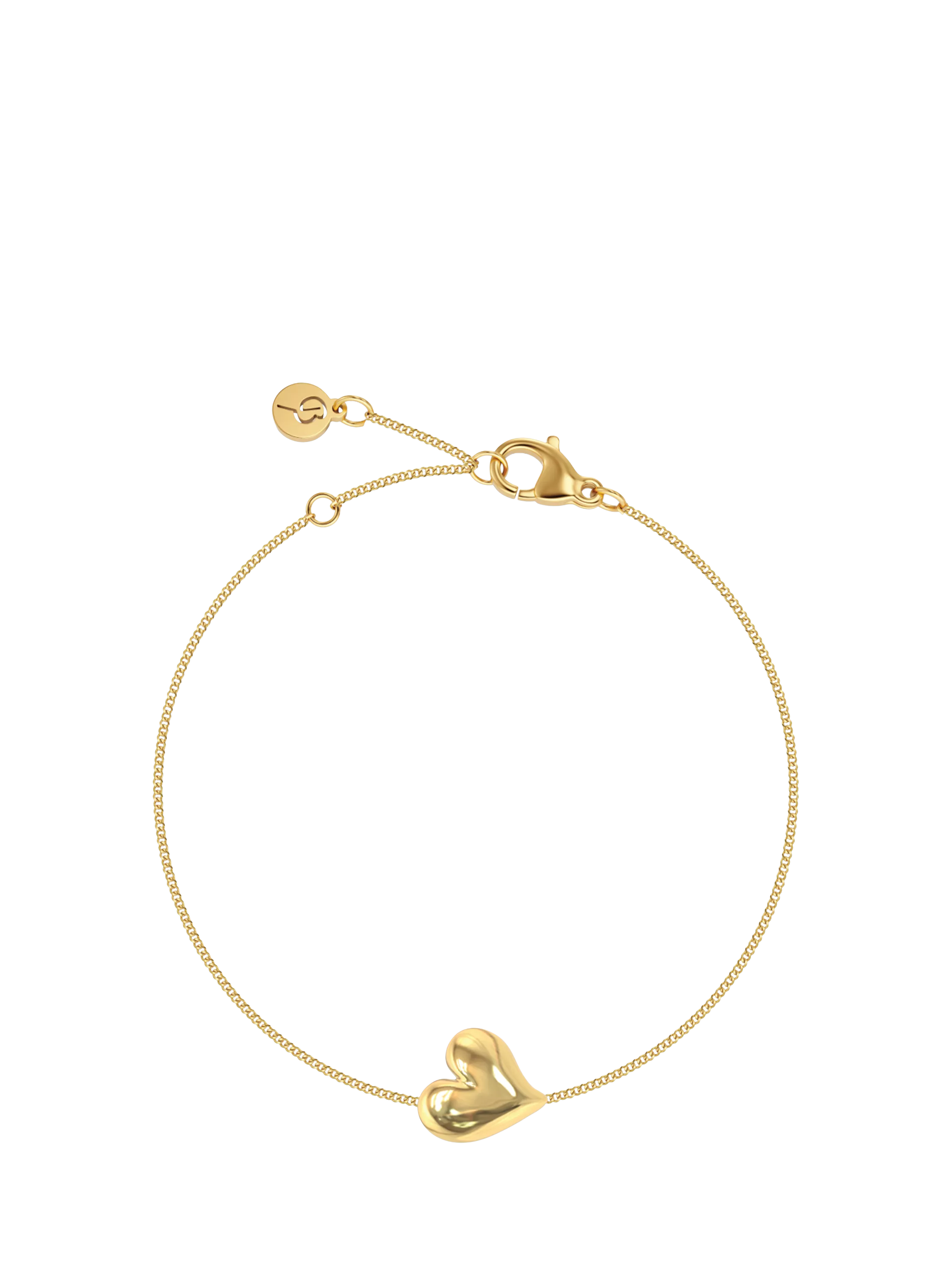 EDBLAD Amorina heart chain bracelet gold plated - British product