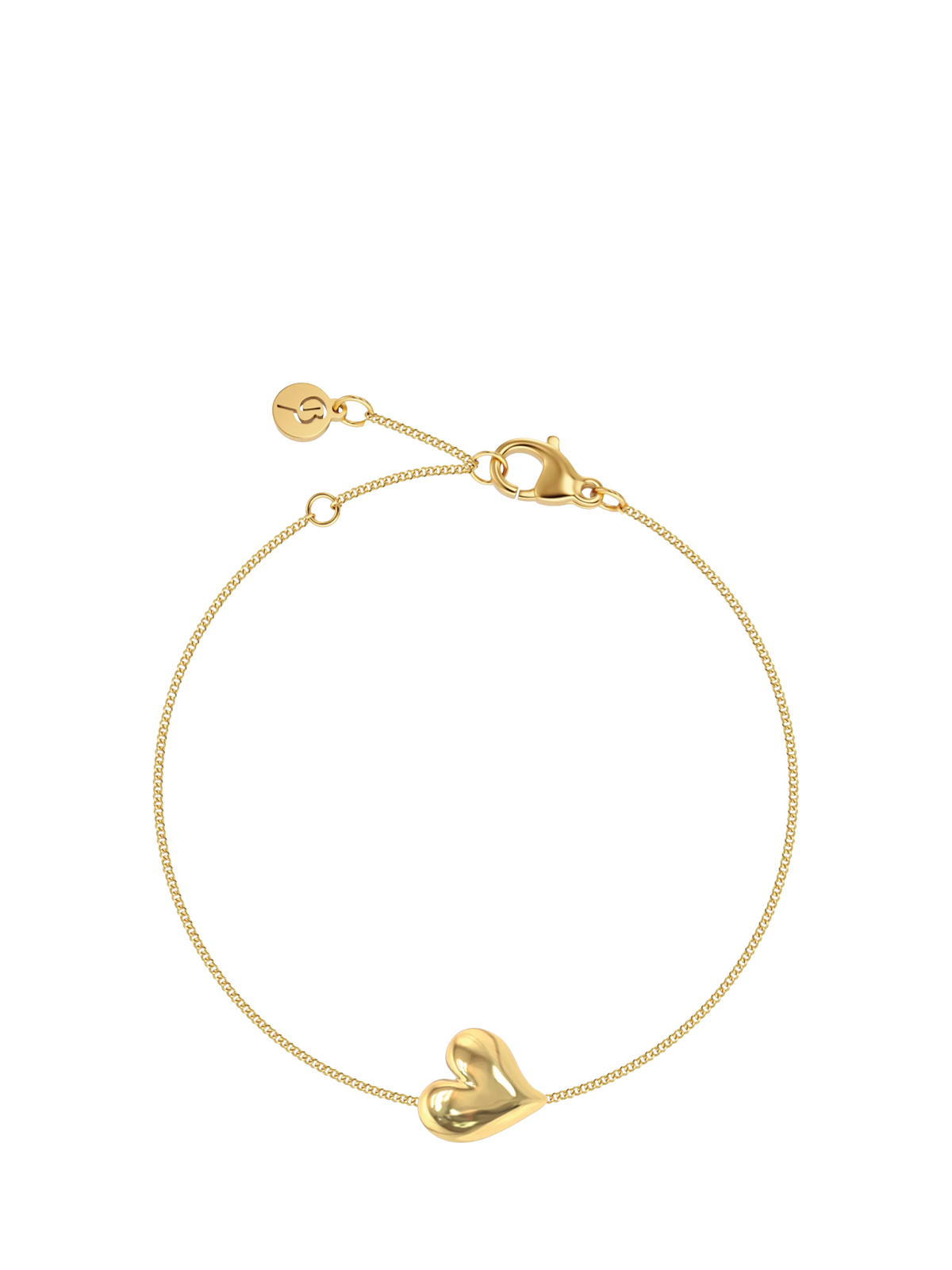 EDBLAD Amorina heart chain bracelet gold plated - British product