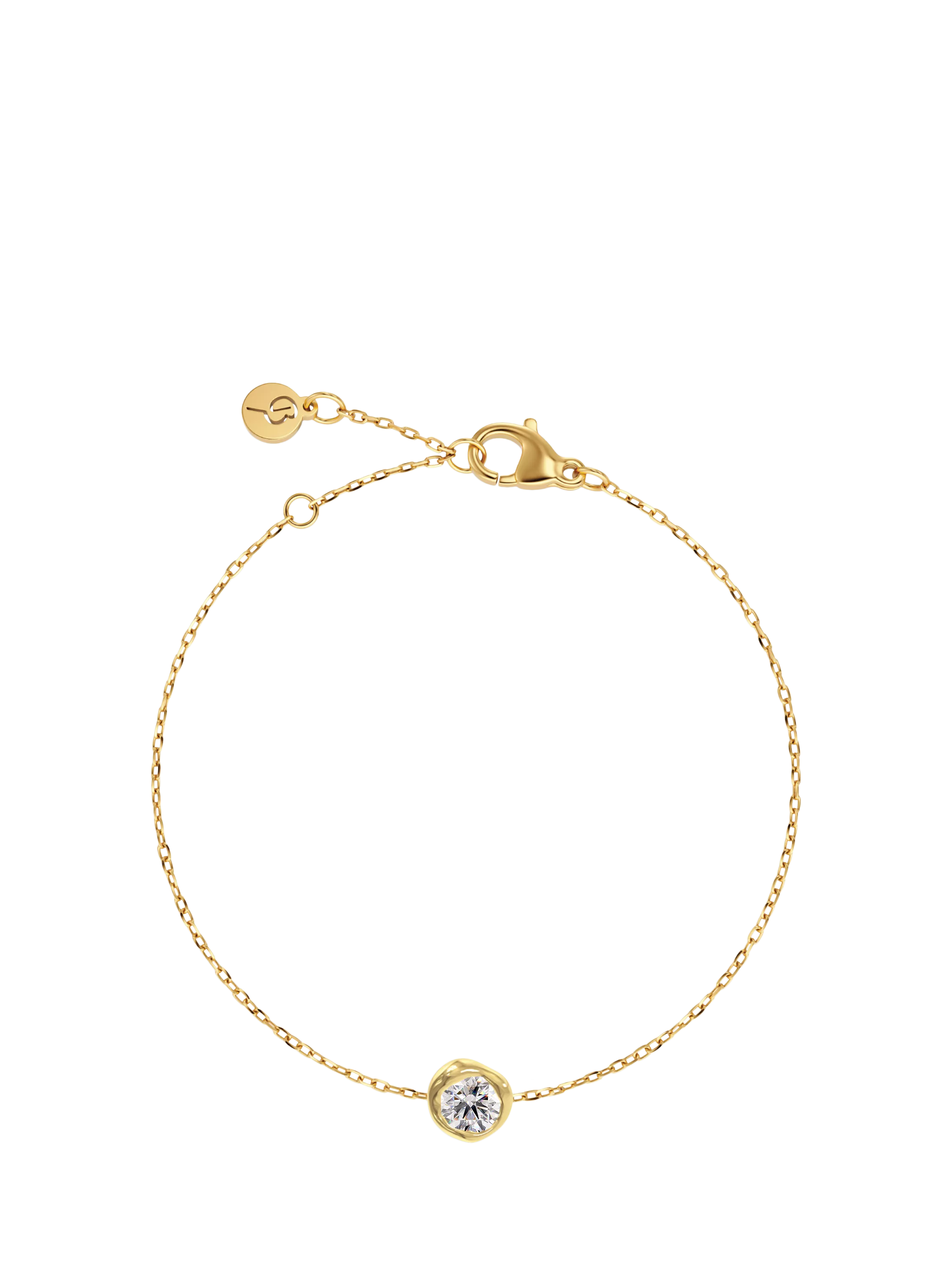 EDBLAD Ocean Gem gold chain bracelet 7mm - British product