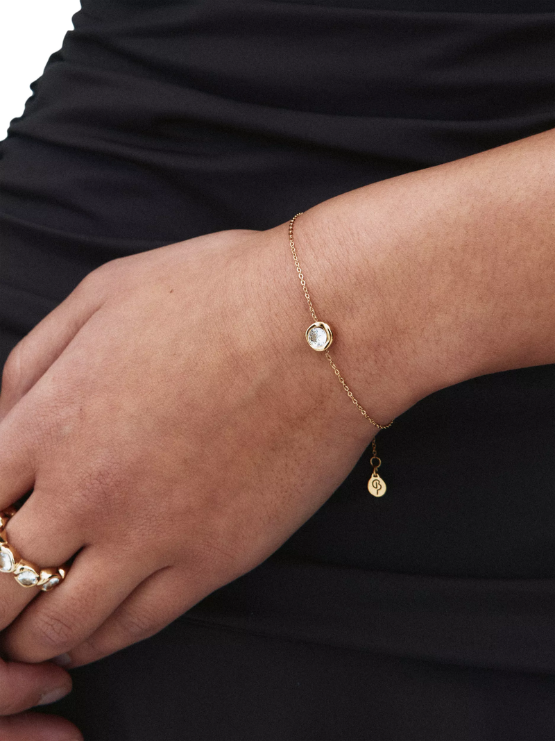 EDBLAD Ocean Gem gold chain bracelet 7mm - British product