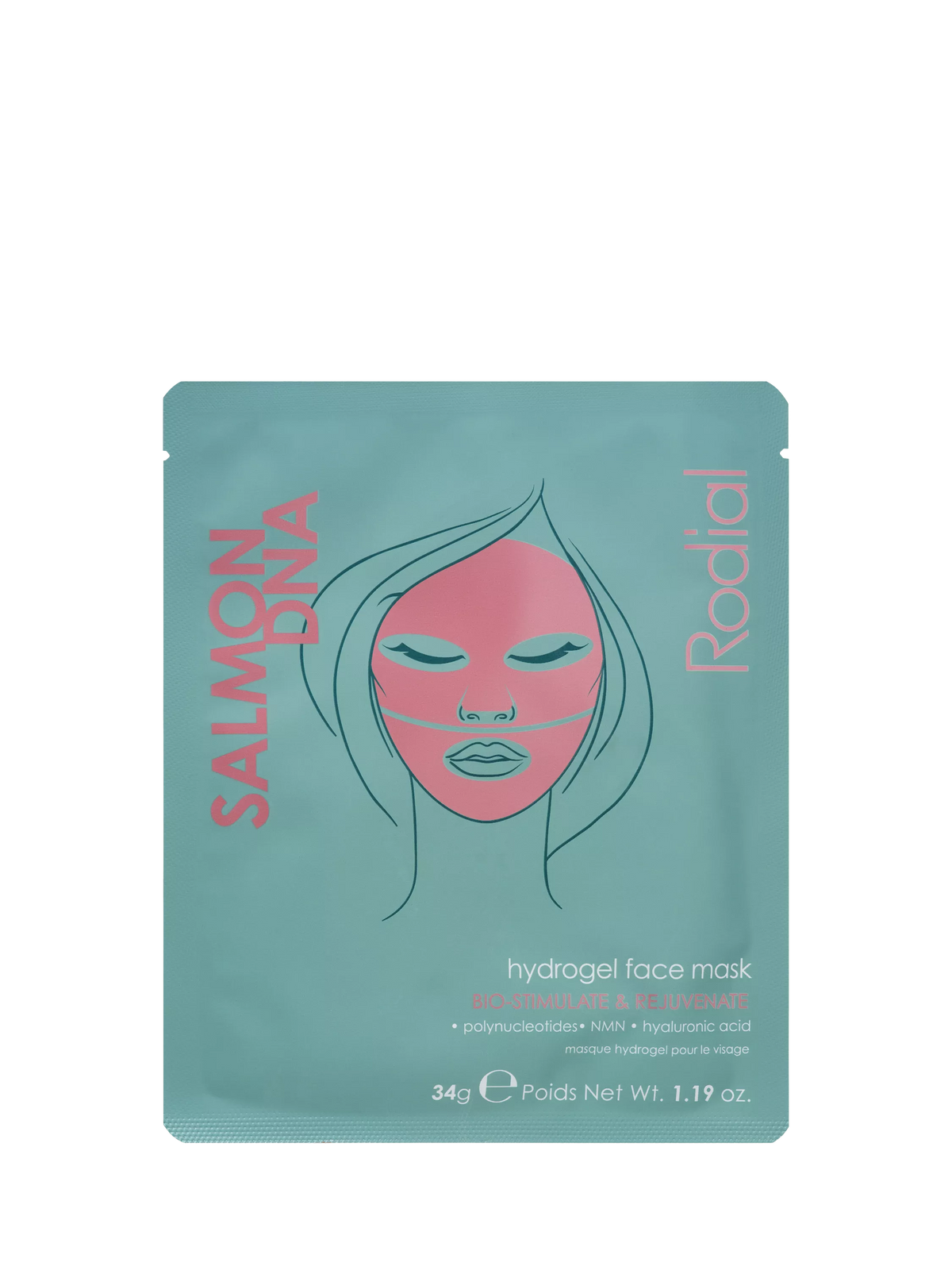Rodial salmon DNA hydrogel sheet mask individual - British product