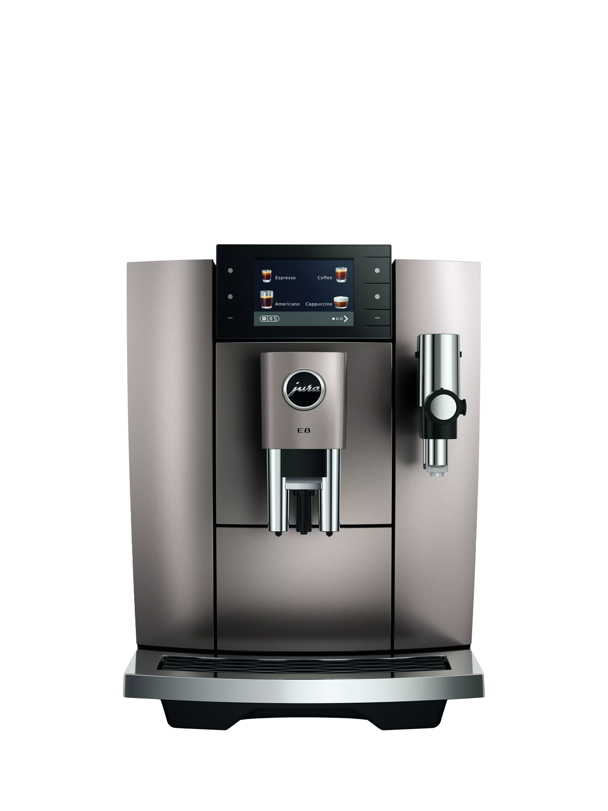 Jura E8 Automatic Bean to Cup Coffee Machine, Silver