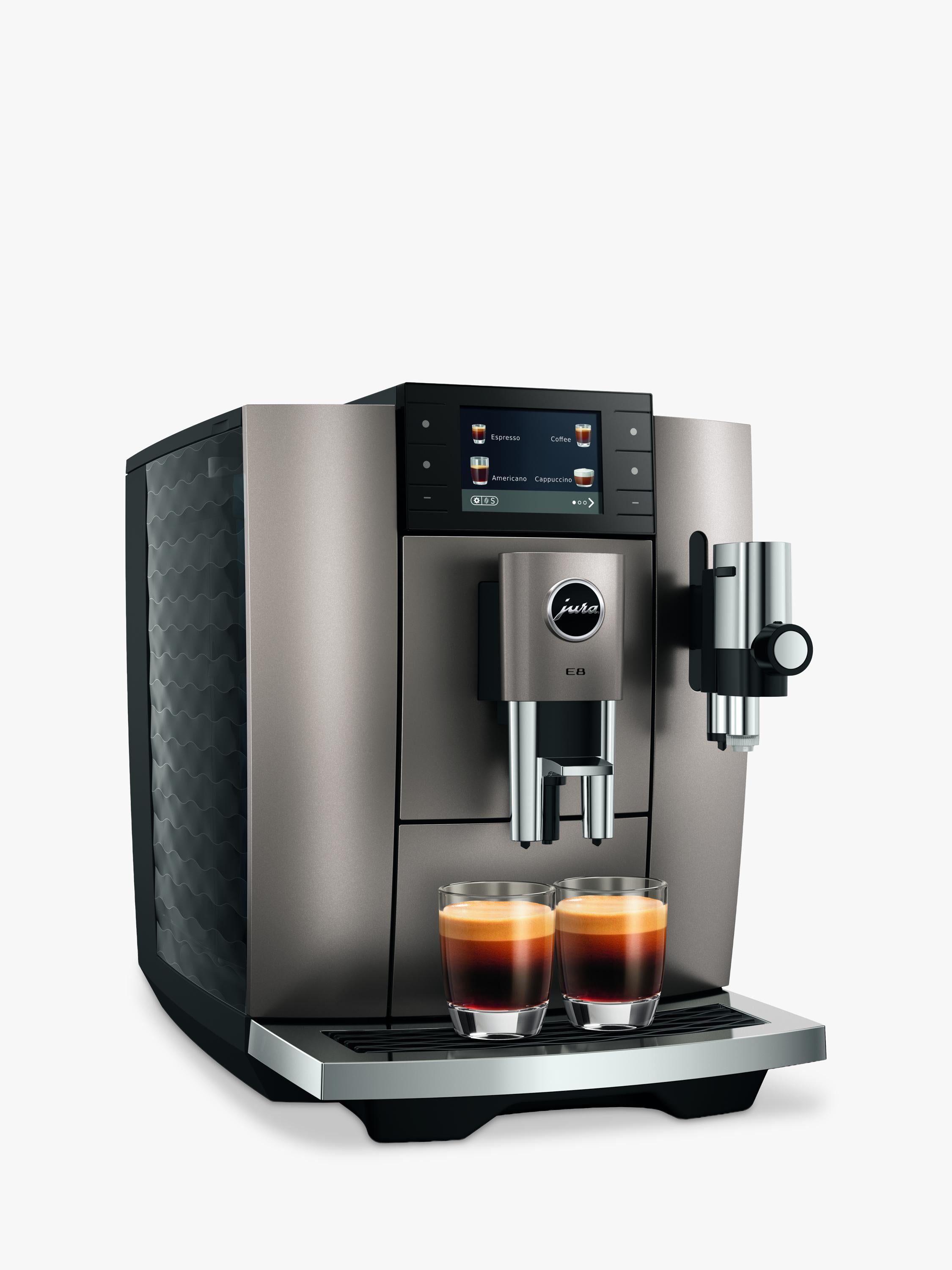JURA E8 automatic coffee machine silver (British brand)