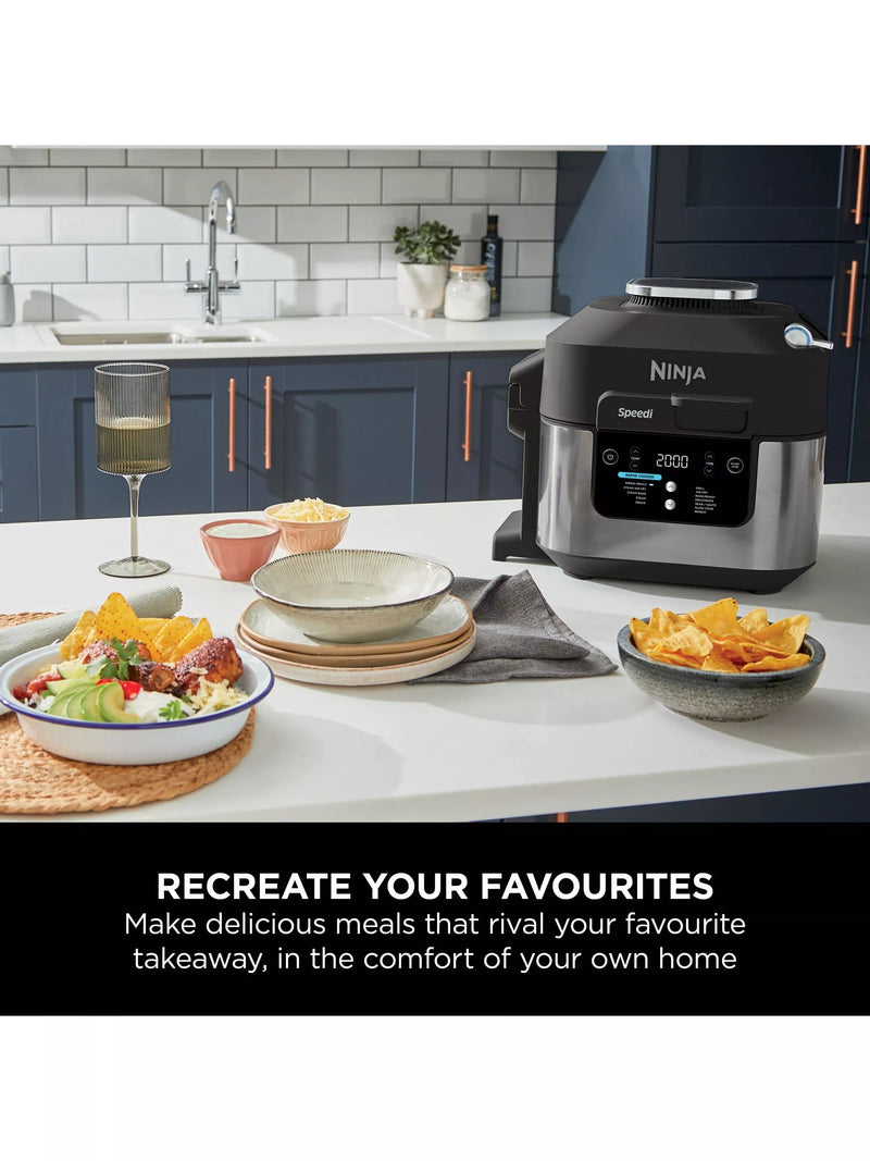 Ninja Speedi 12-in-1 multi cooker Black Steel, imported from the UK