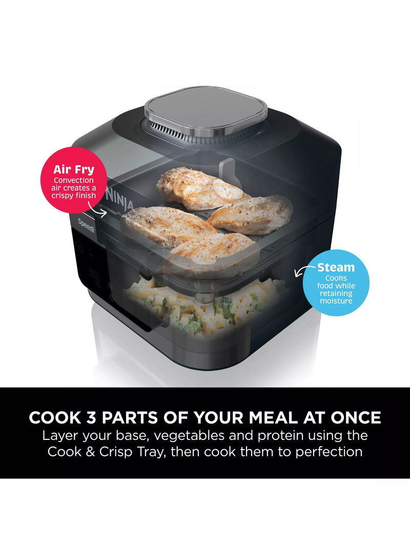 Ninja Speedi 12-in-1 multi cooker Black Steel, imported from the UK