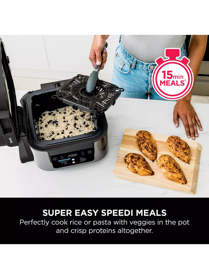 Ninja Speedi 12-in-1 multi cooker Black Steel, imported from the UK