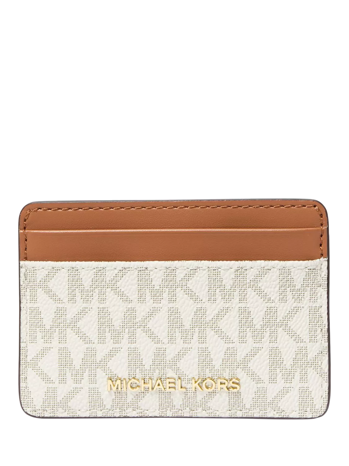 Michael Kors Jet Set Signature Leather Cardholder Vanilla, imported from the UK