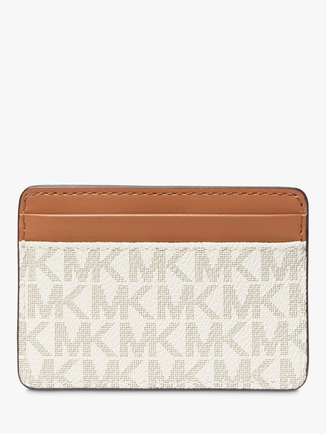 Michael Kors Jet Set Signature Leather Cardholder Vanilla, imported from the UK