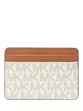 Michael Kors Jet Set Signature Leather Cardholder Vanilla, imported from the UK