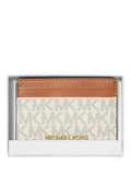 Michael Kors Jet Set Signature Leather Cardholder Vanilla, imported from the UK