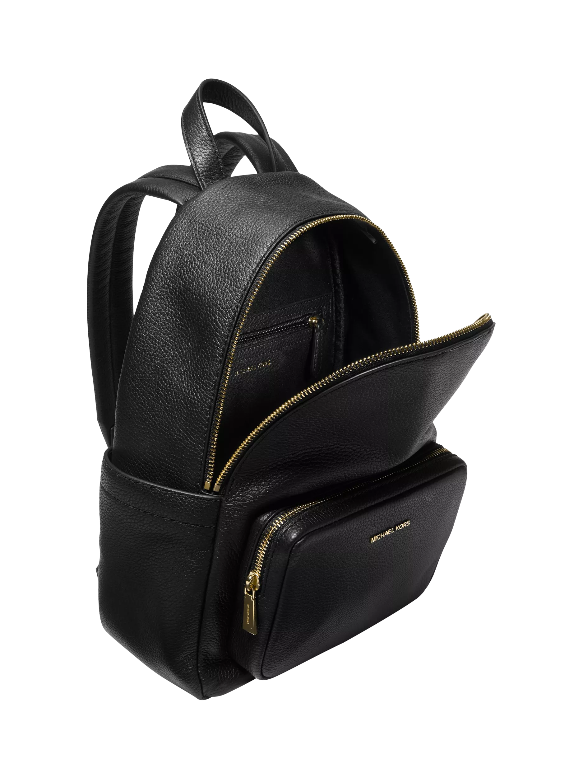 Michael Kors Tanner Leather Backpack Black, imported from the UK