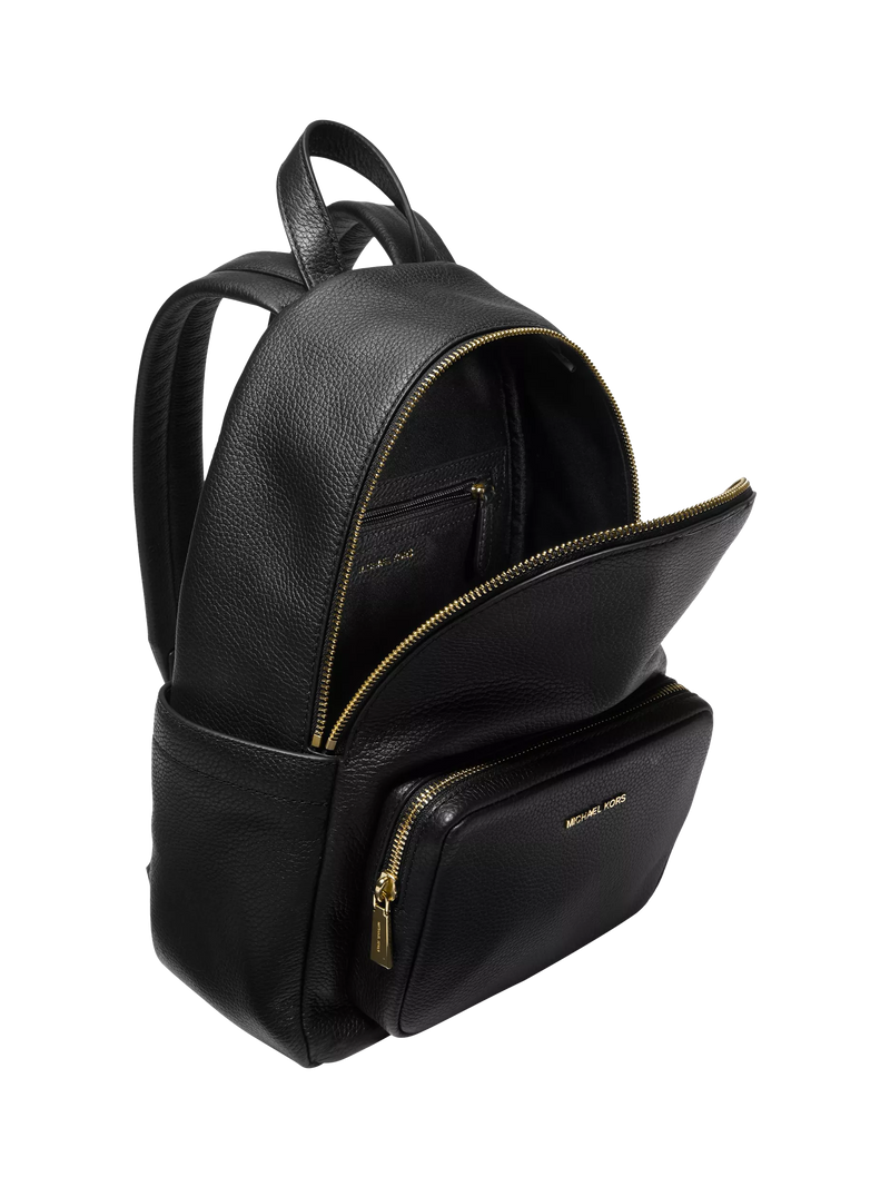 Michael Kors Tanner Leather Backpack Black, imported from the UK
