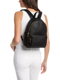 Michael Kors Tanner Leather Backpack Black, imported from the UK
