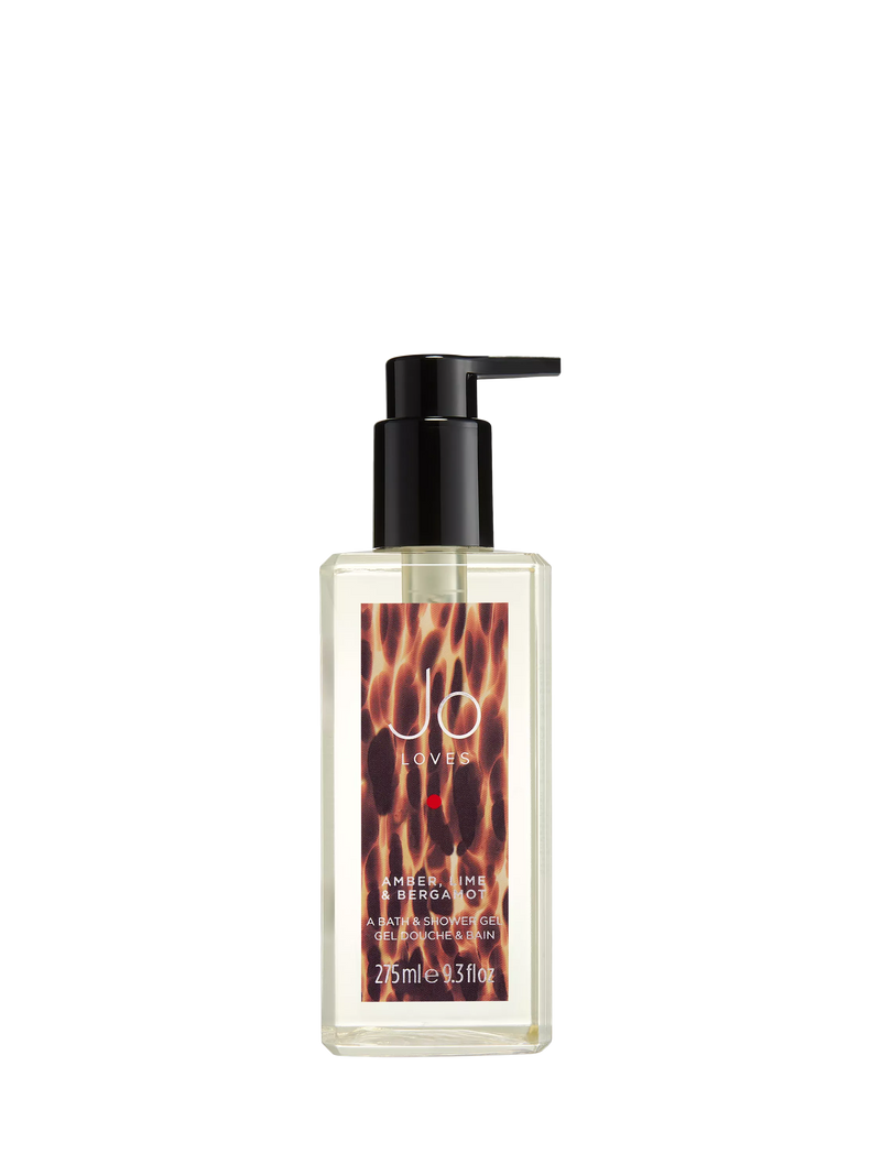 Jo Loves Amber Lime Bergamot bath shower gel 275ml - British product