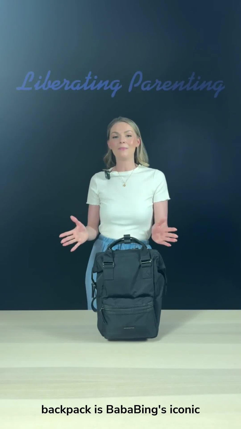 BabaBing! backpack changing bag in black, imported from the UK