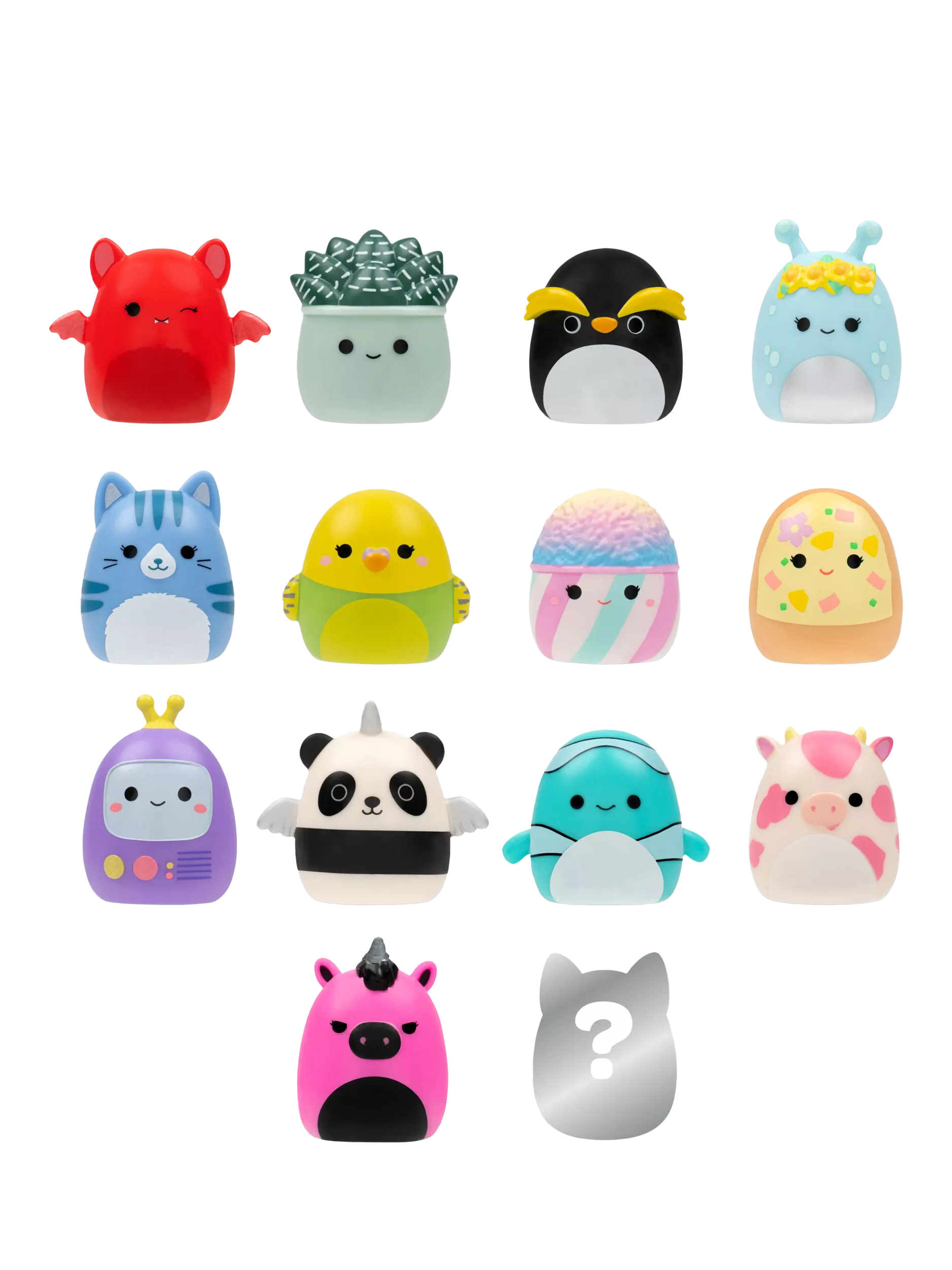 Squishmallows Squish-a-longs Mini-Squish pack of 14 (British brand)