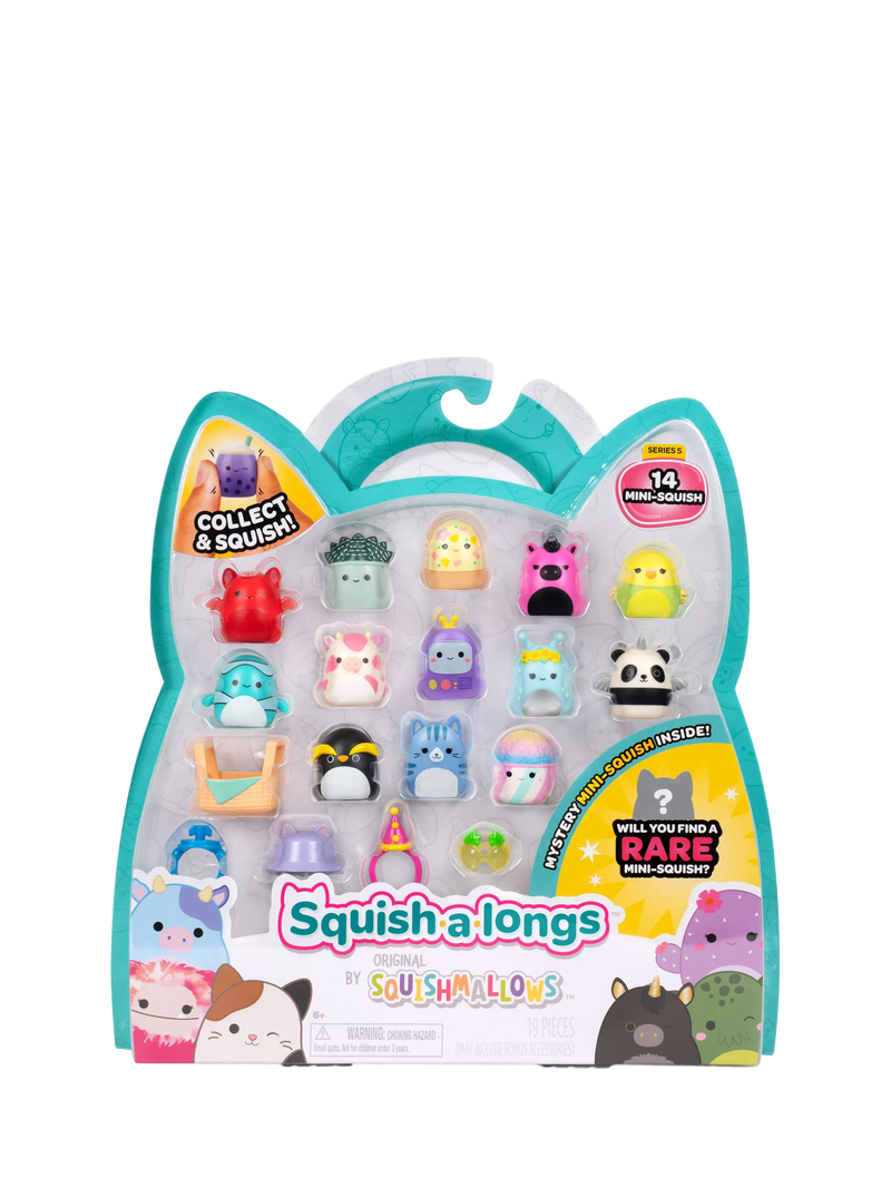 Squishmallows Squish-a-longs Mini-Squish pack of 14 (British brand)