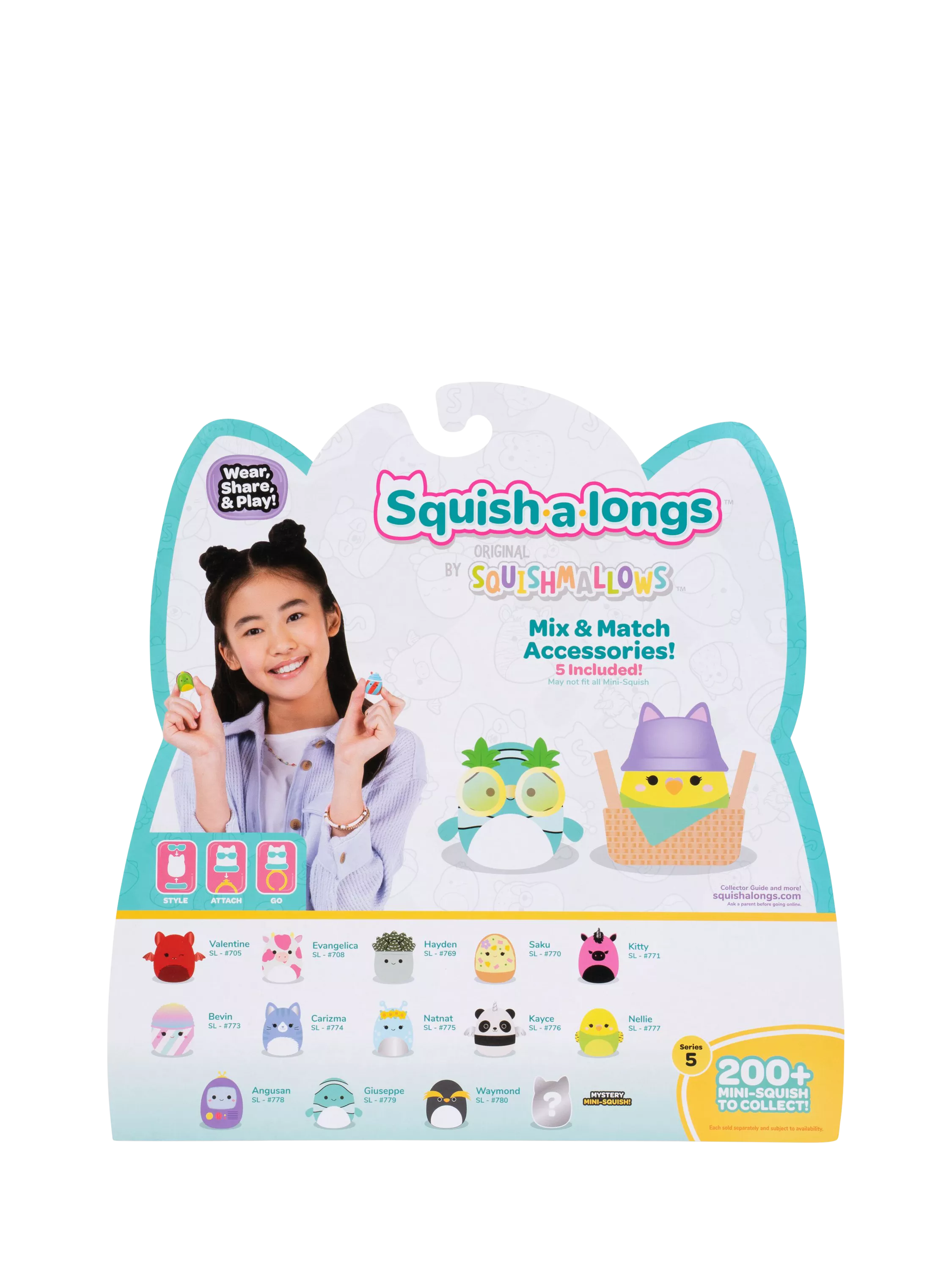 Squishmallows Squish-a-longs Mini-Squish pack of 14 (British brand)