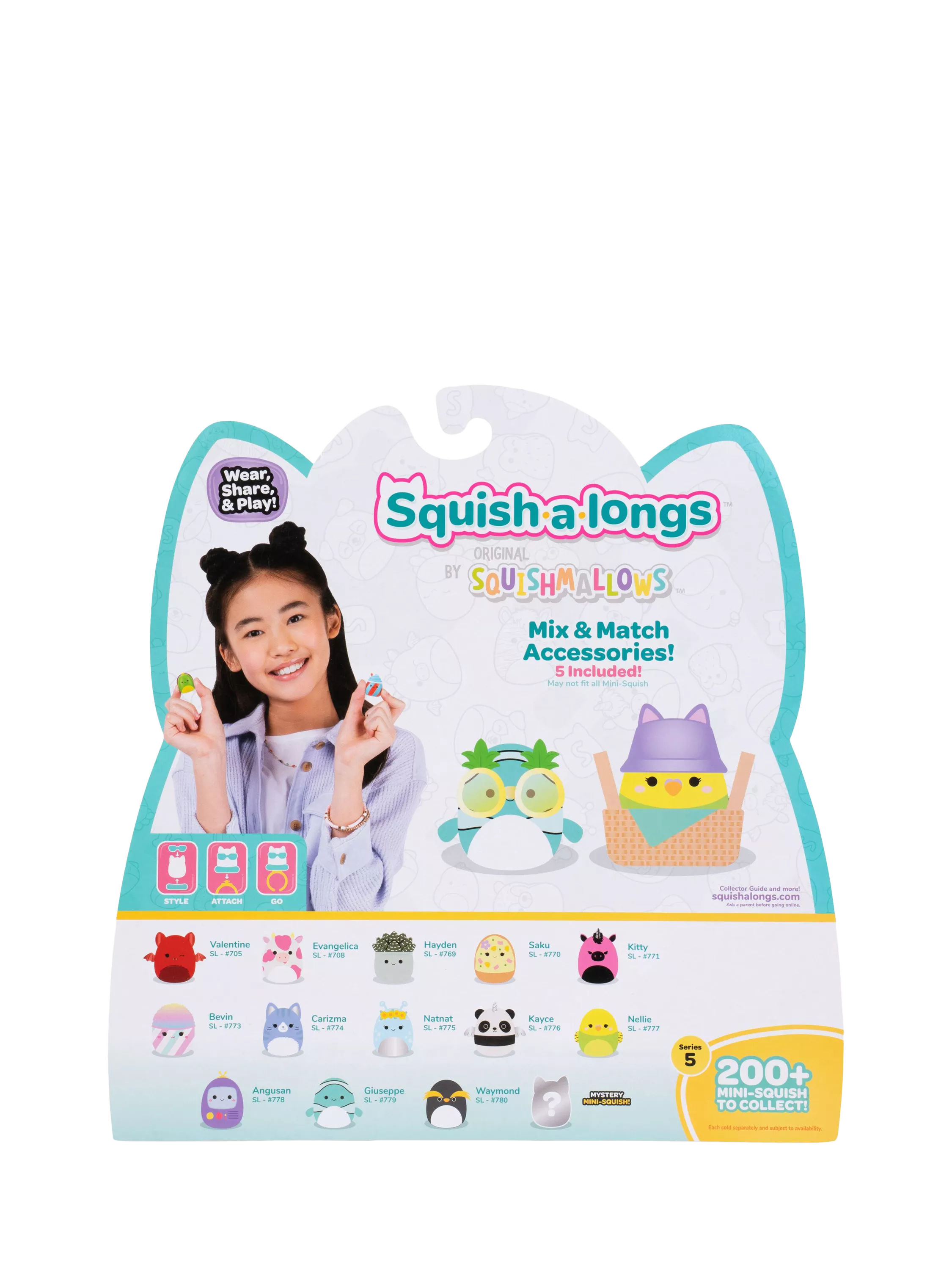 Squishmallows Squish-a-longs Mini-Squish pack of 14 (British brand)