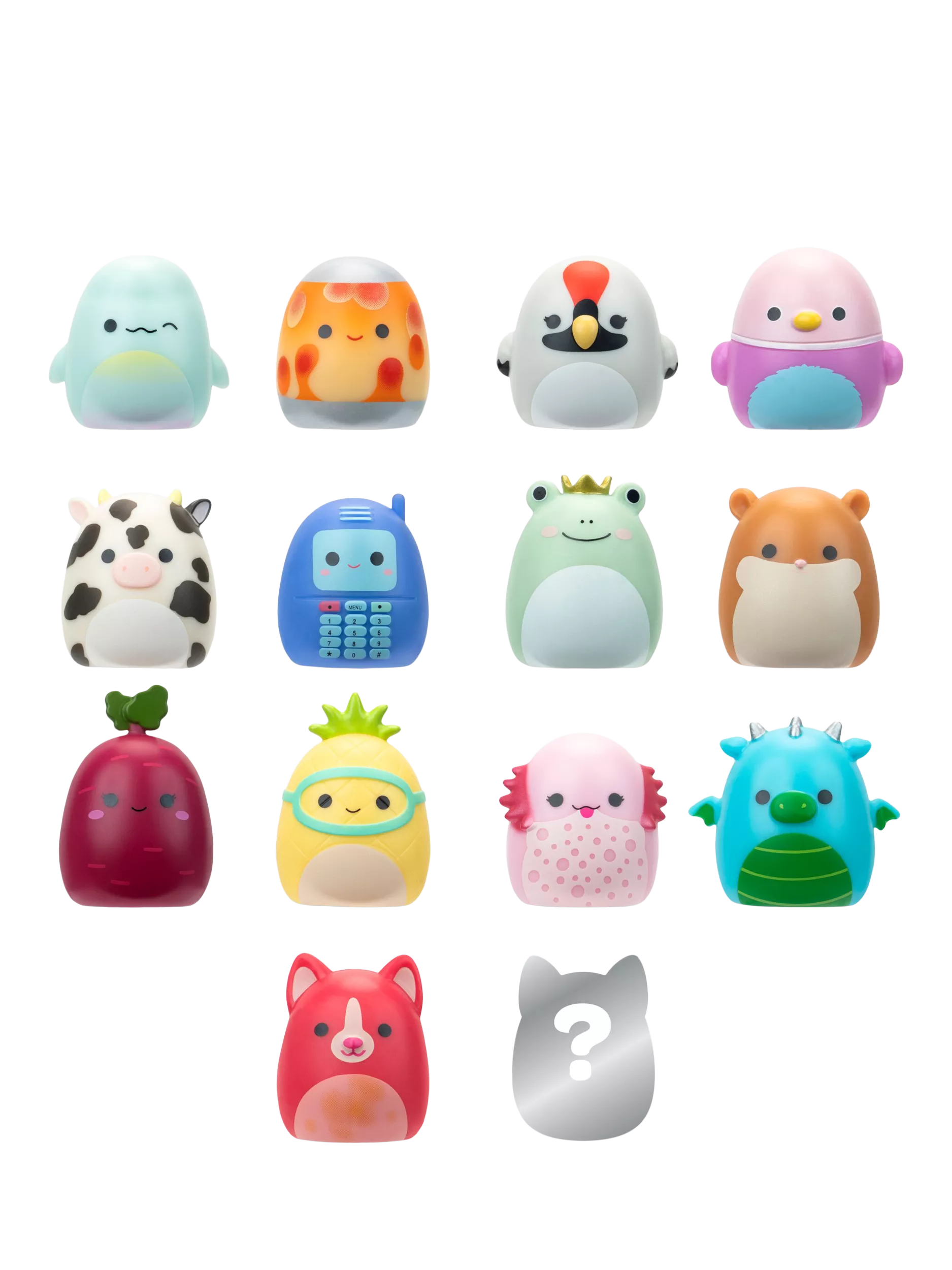 Squishmallows Squish-a-longs Mini-Squish 14-pack, imported from the UK