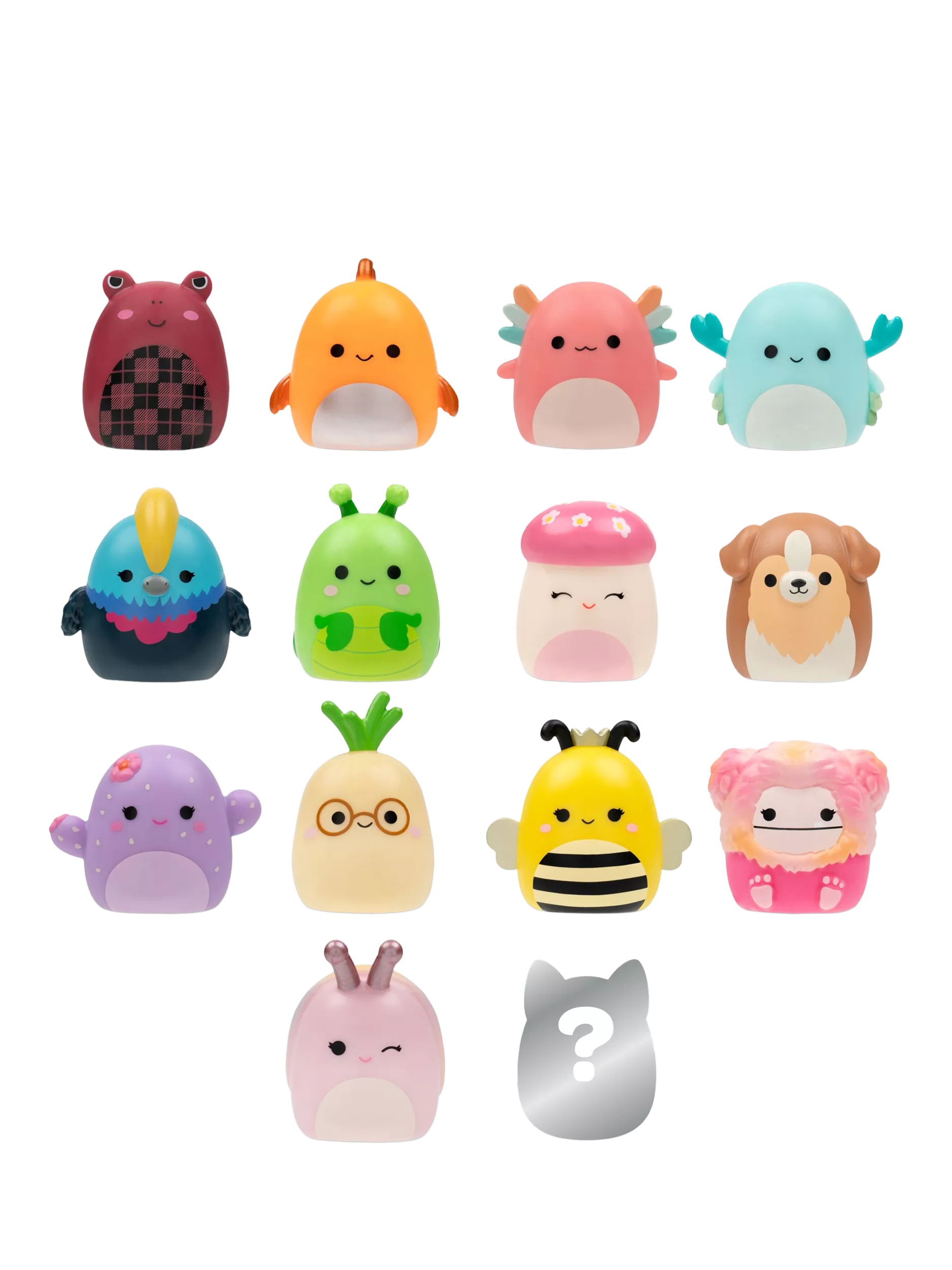 Squishmallows Squish-a-longs Mini-Squish 14-pack, imported from the UK