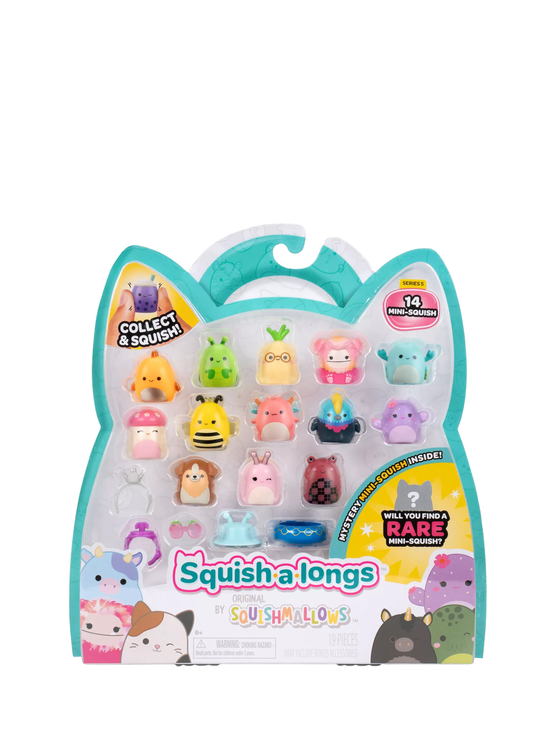 Squishmallows Squish-a-longs Mini-Squish 14-pack, imported from the UK